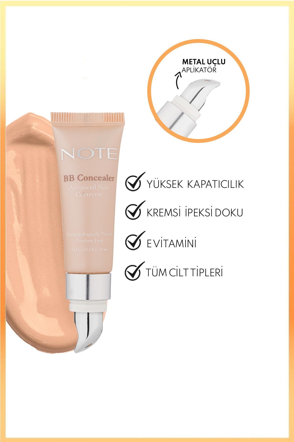 BB Concealer SPF 15 intensive concealer metal under eye concealer - 03 Orta Bay