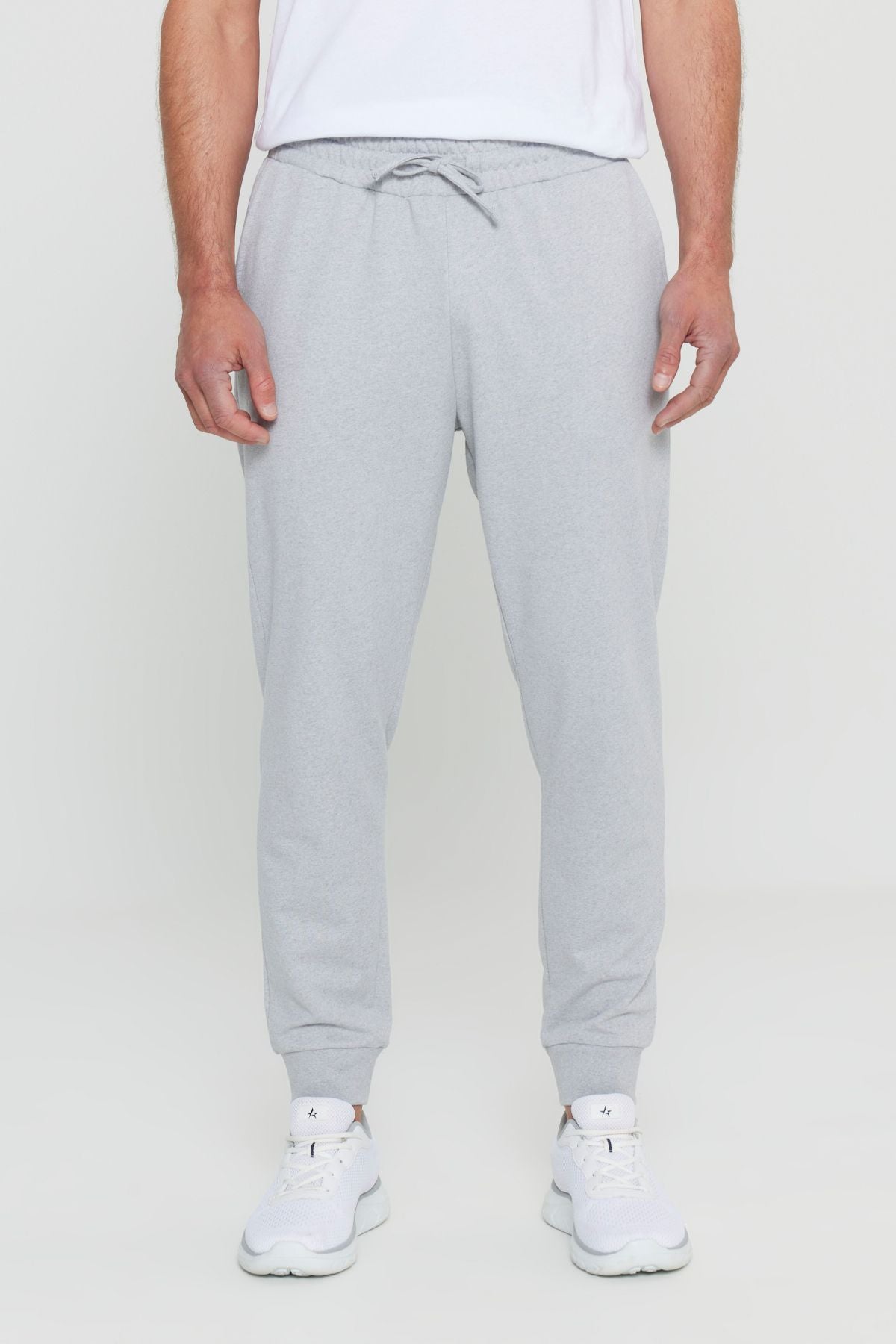 Men's Gray Melanj Standard Fit Normal Normal Cutting 2 IPPE CLASS COTTON JOGGER SERVICE SIZE