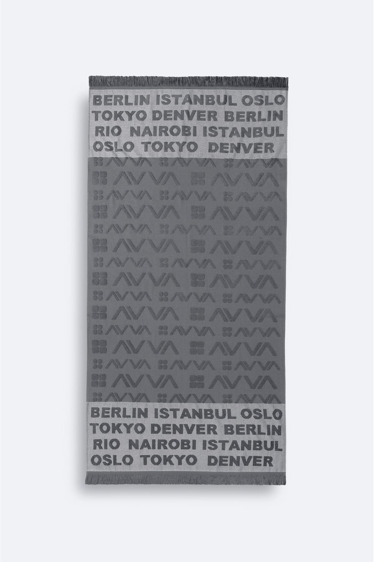 Men's anthracite 100 %cotton soft high water absorbent beach towel A41y8202