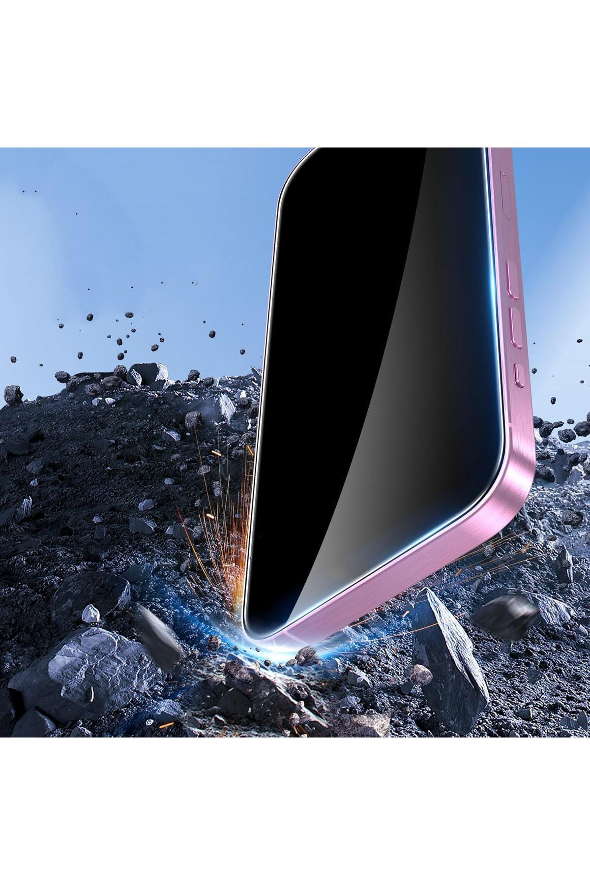 iPhone 16 compatible impacts resistant side looking at the unseen ghost screen saver