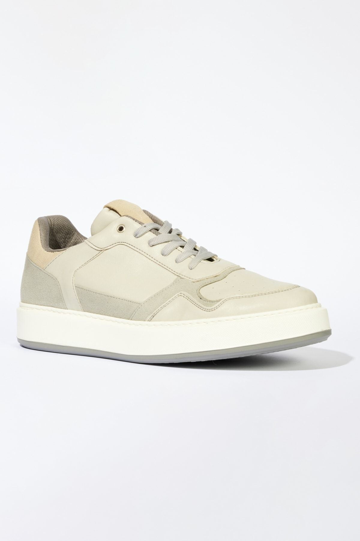 Flexible Flexible Base with Men's Gray Lacked Daily Sneaker Shoes