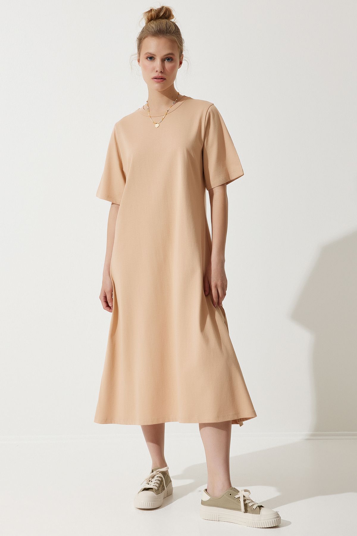 Female Biscuit Bicycle Collar Plenty Comfortable Combed Dress BP00158