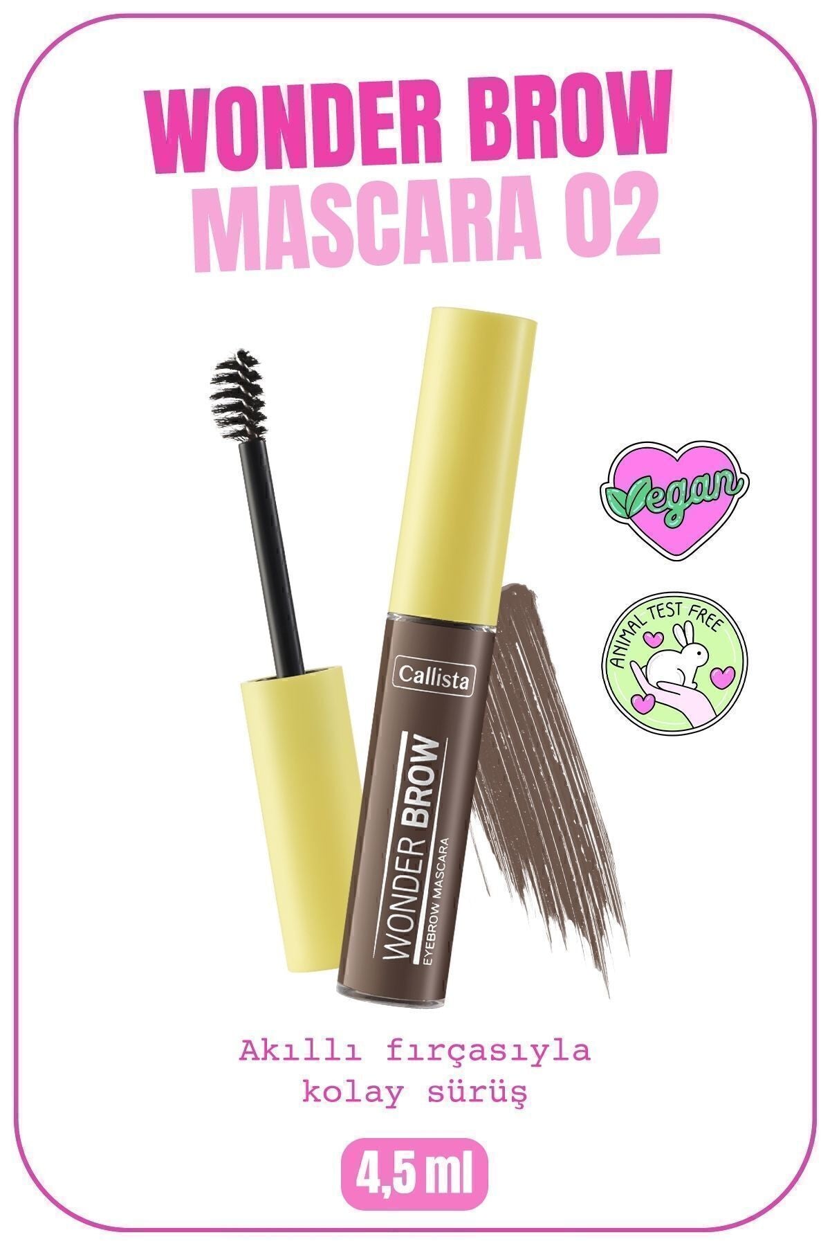 Wonder Brow Eyebrow Mascara Kaş Maskarası - 02 Brown - Kahverengi
