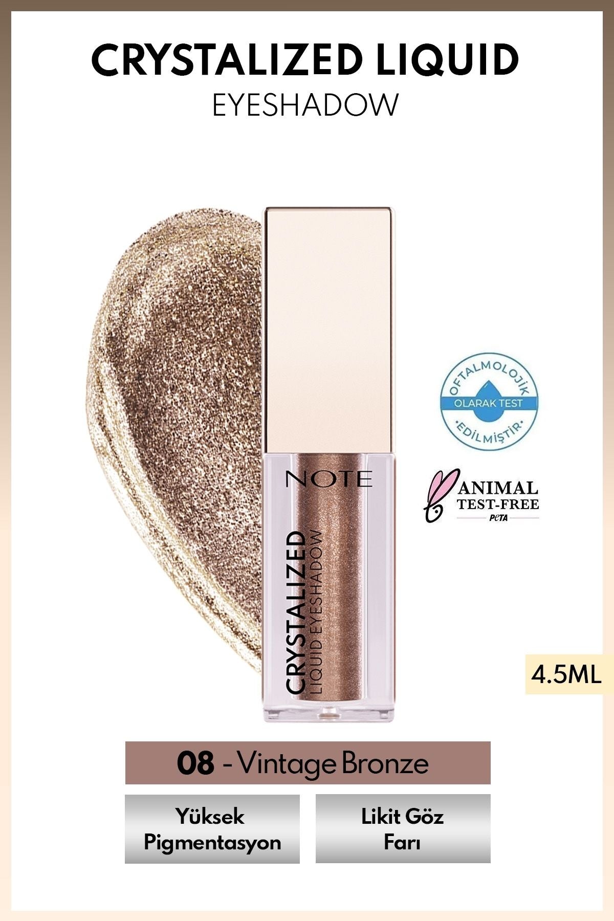 Crystalized Liquid Eyeshadow Liquid Metallic Eye Shadow - 08 Vintage Bronze