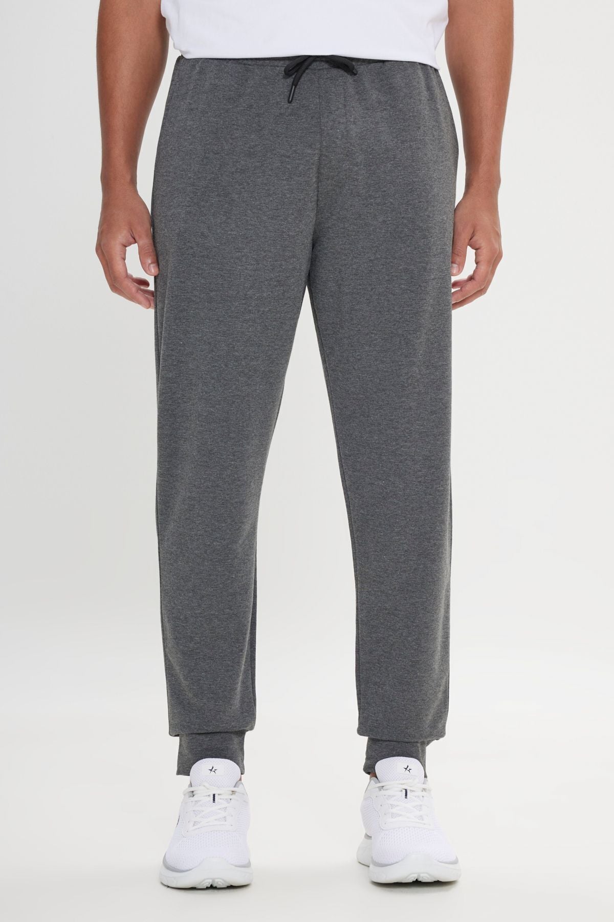 Men's anthracit-melanj standard fit normal cut waist and trotter with a tire comfortable sports tracksuit six