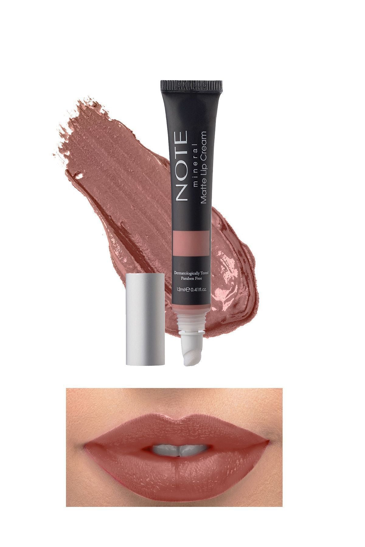 Mineral Matte Lip Cream semi -matte finish liquid lipstick 01 naked kiss - nude