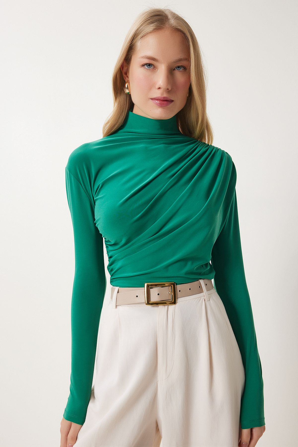 WOMEN'S VIEW GREEN SHIRT DETAILED SED BOOK SANDY BLIP FF00135