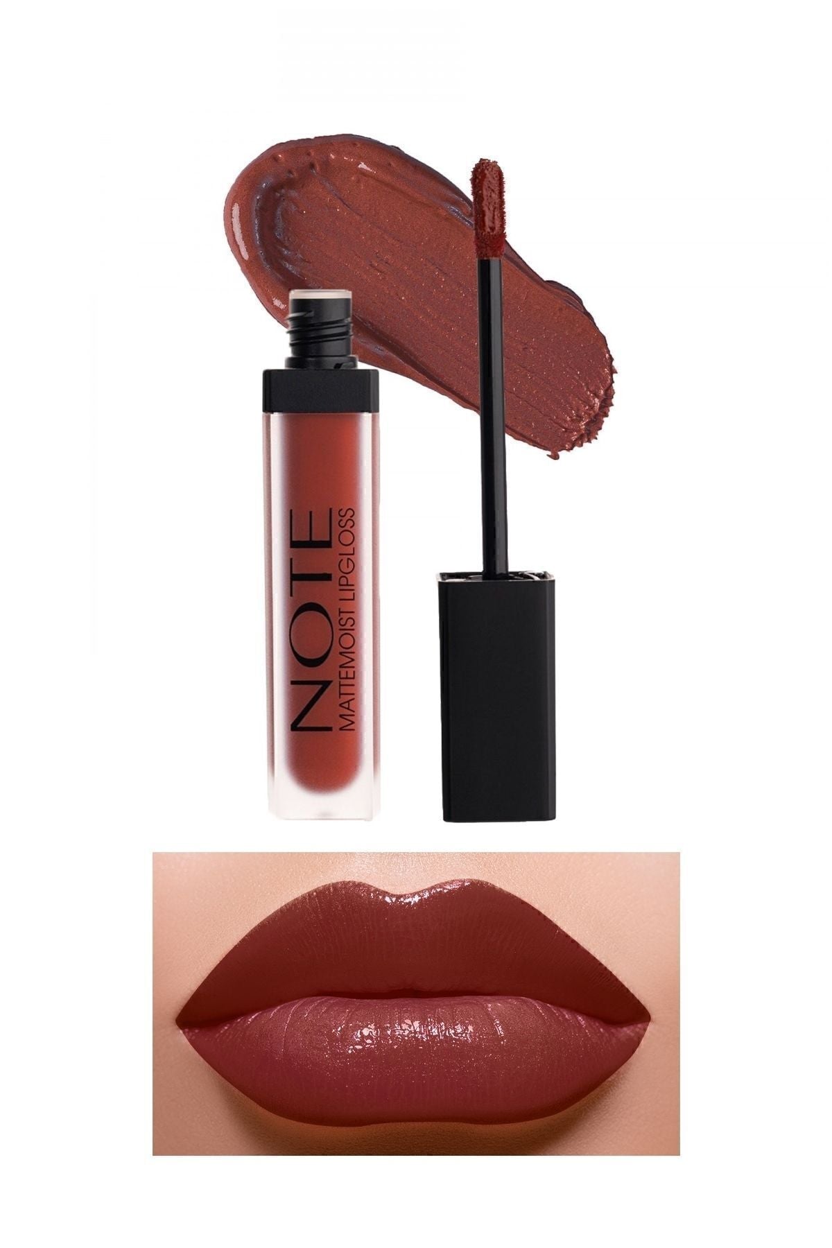 Mattemoist Lipgloss Half Matte Satin End Liquid Lipstick 408 Femme Fatale - Bordeaux