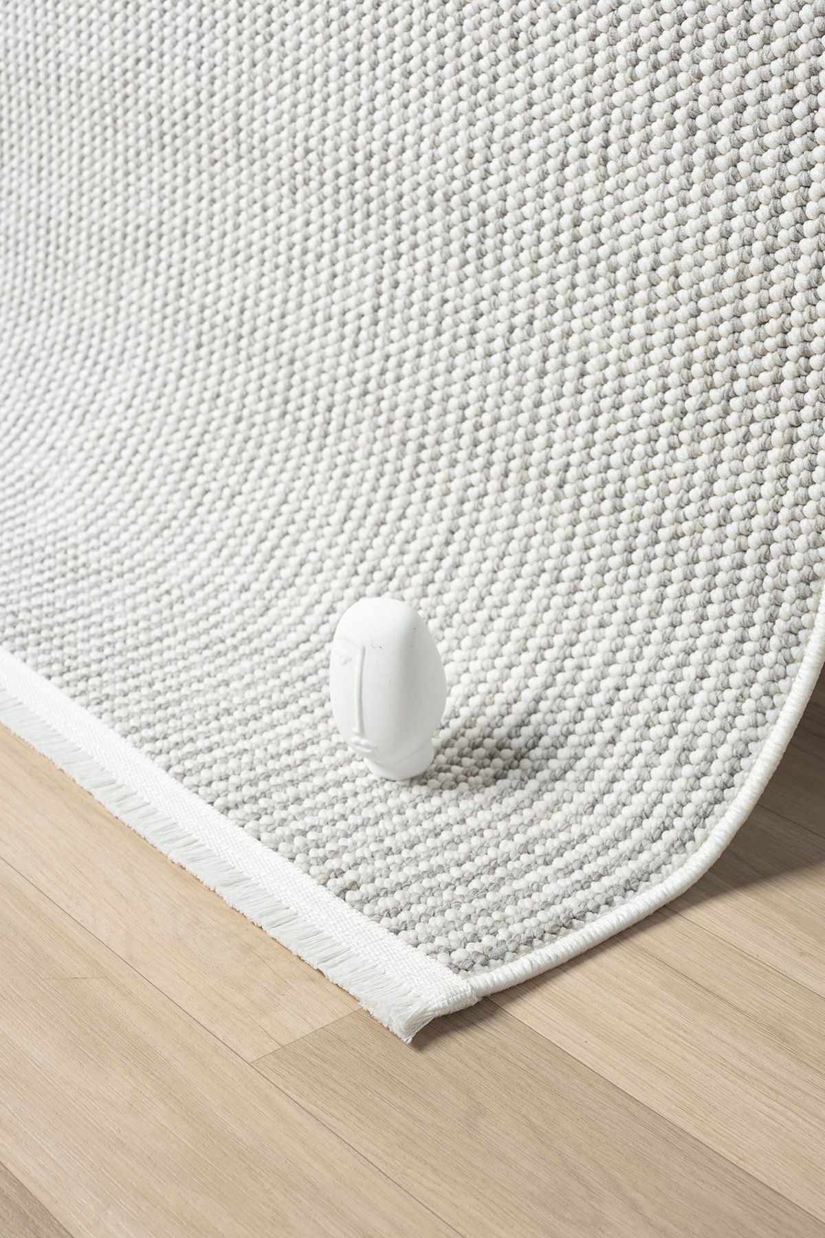 Natural Curlle Soft textured White Gray Isandinav Carpet Carpet