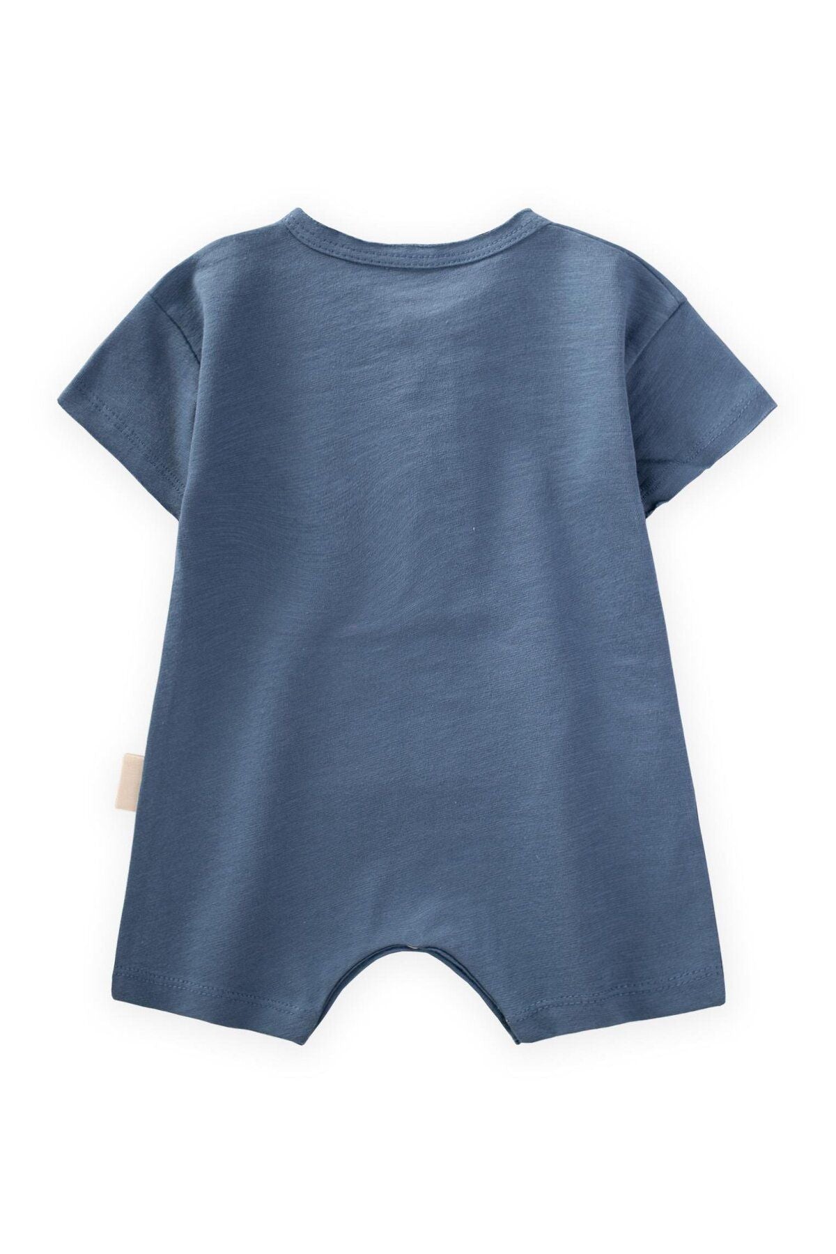 Kangaroo pocket filthy stitched jumpsuit 0-3 years indigo blue blue