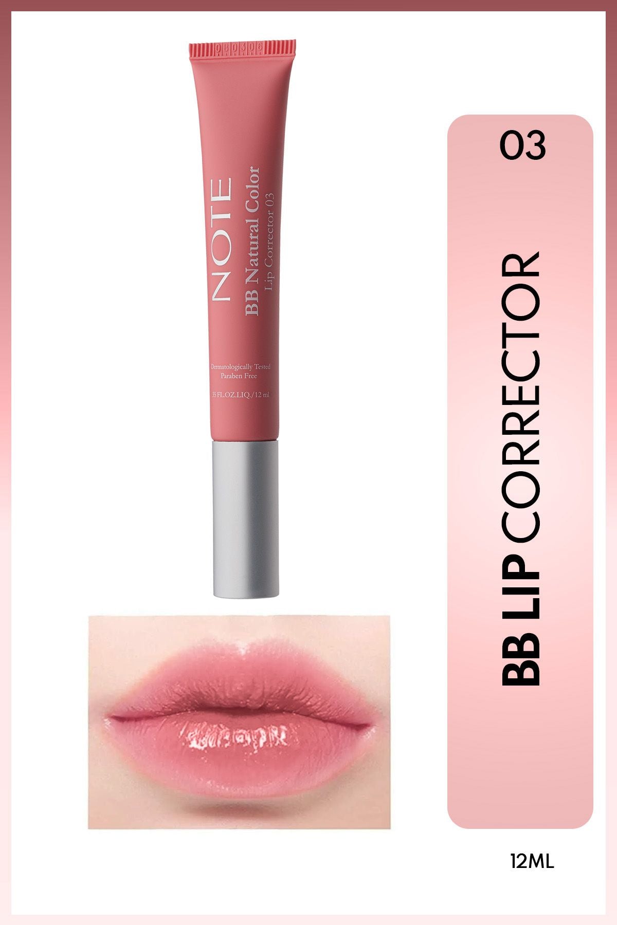 BB Lip Corrector Color Equalizer and Moisturizing Lip Grower - 03 - Pink
