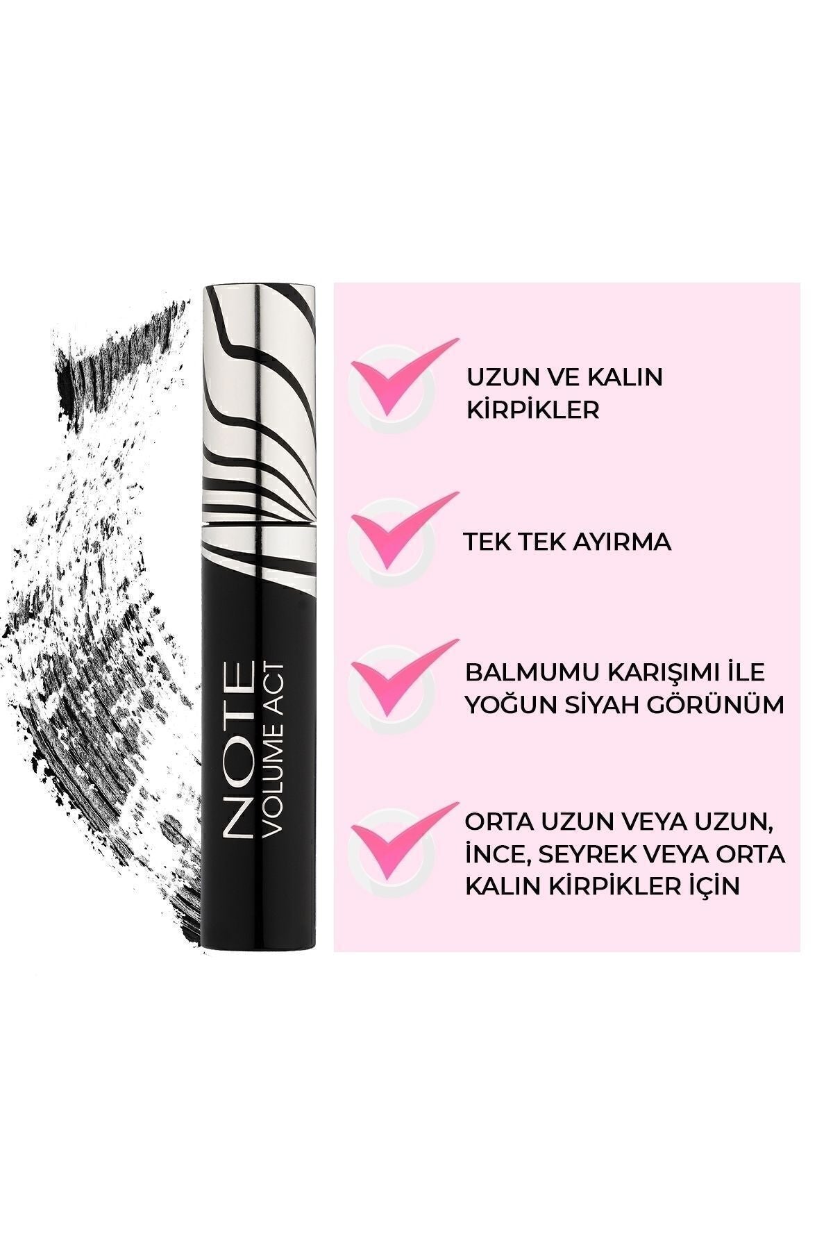 Volume ACT one by one separation and volume effective mascara - black
