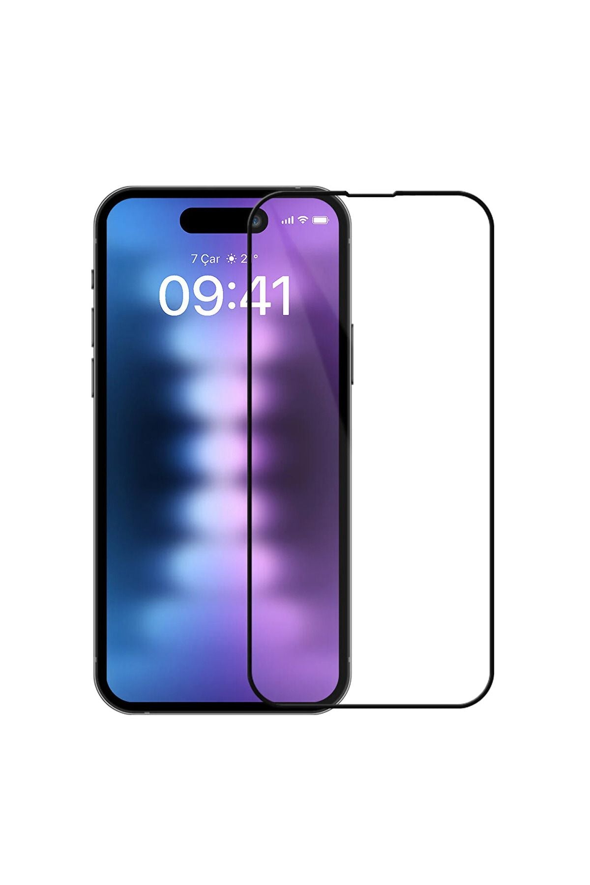 iPhone 15 Plus Uyumlu Tam Kaplayan Şeffaf Kırılmaz Cam Ekran Koruyucu