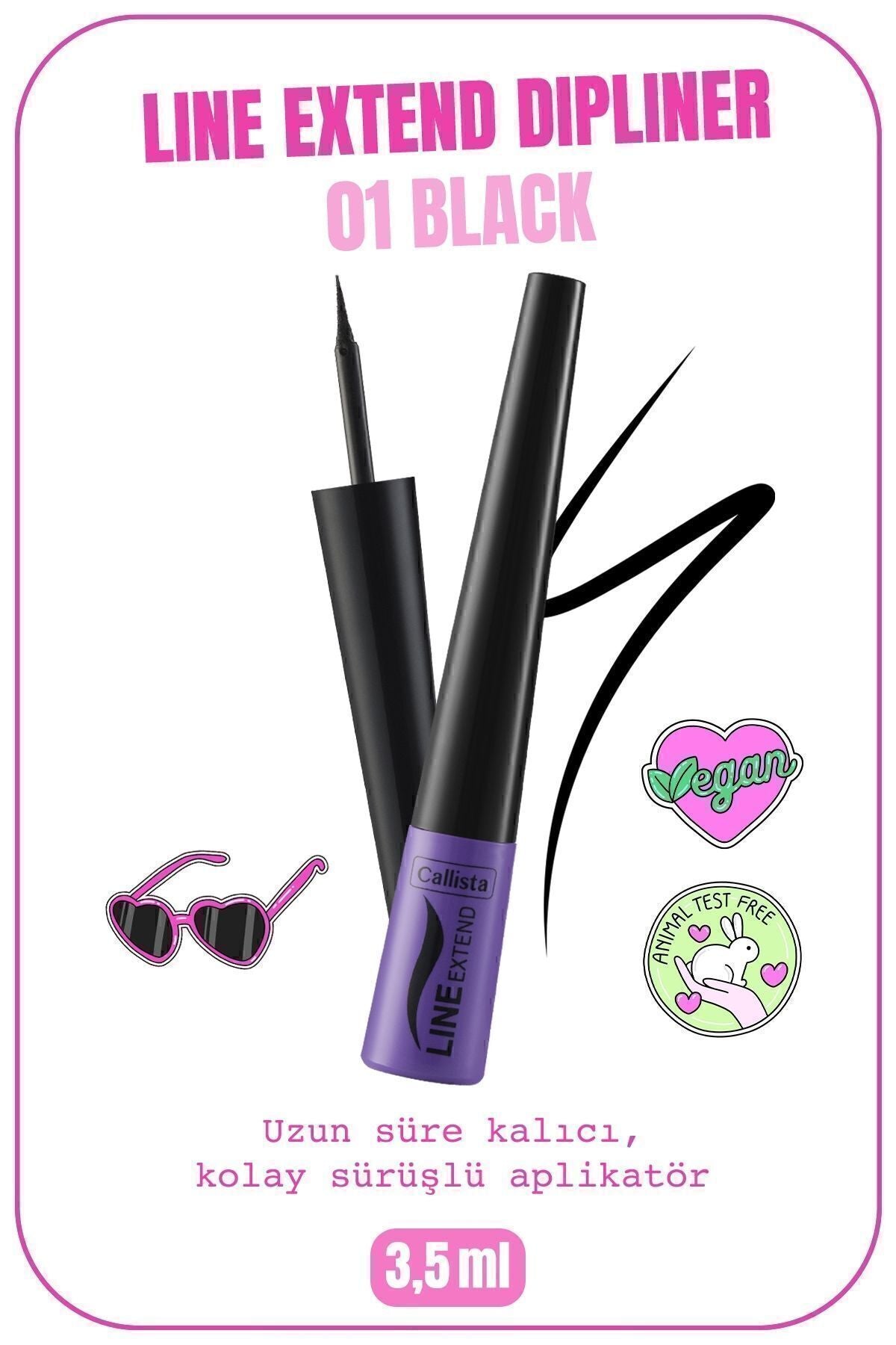 Line EXTEND DIPLİNER LONG TIME PERMIT - 01 BOSSGIRL BLACK - Black