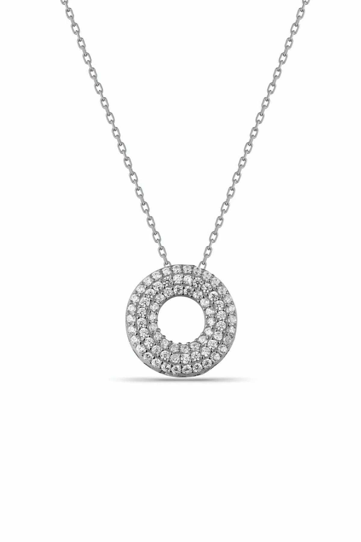 He is the letter Zircon Stone 14 k Gold Plated Women Necklace