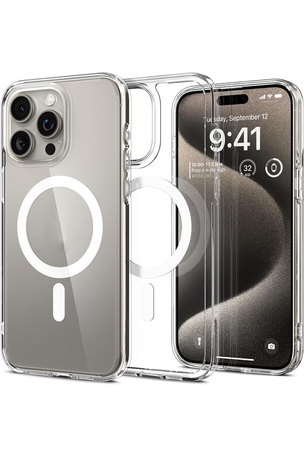 Iphone 15 Pro Max Compatible Real Magsafe feature hard transparent case