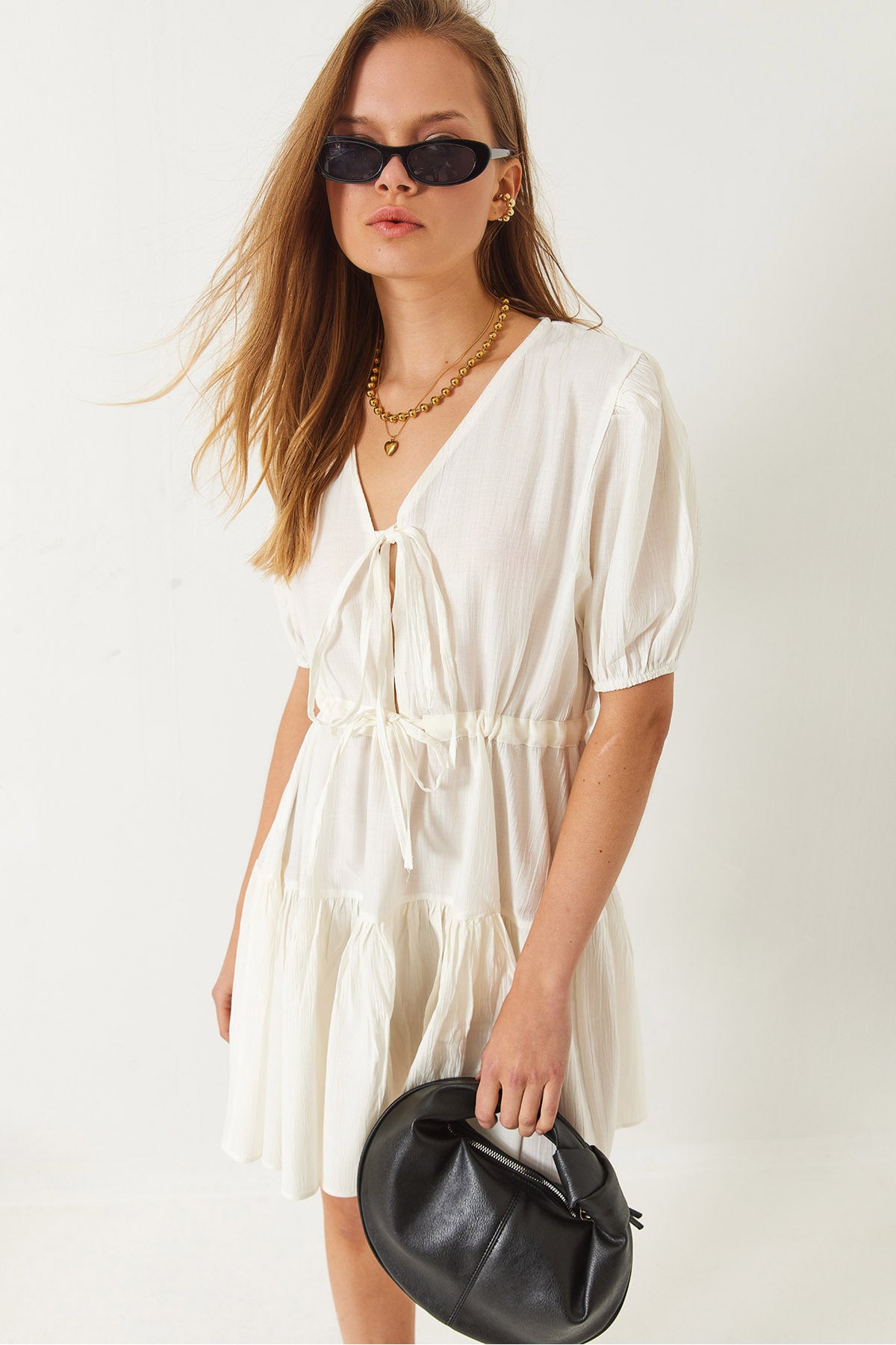 Women's V-Neck Front Lace Tamara Mini Dress 60261483