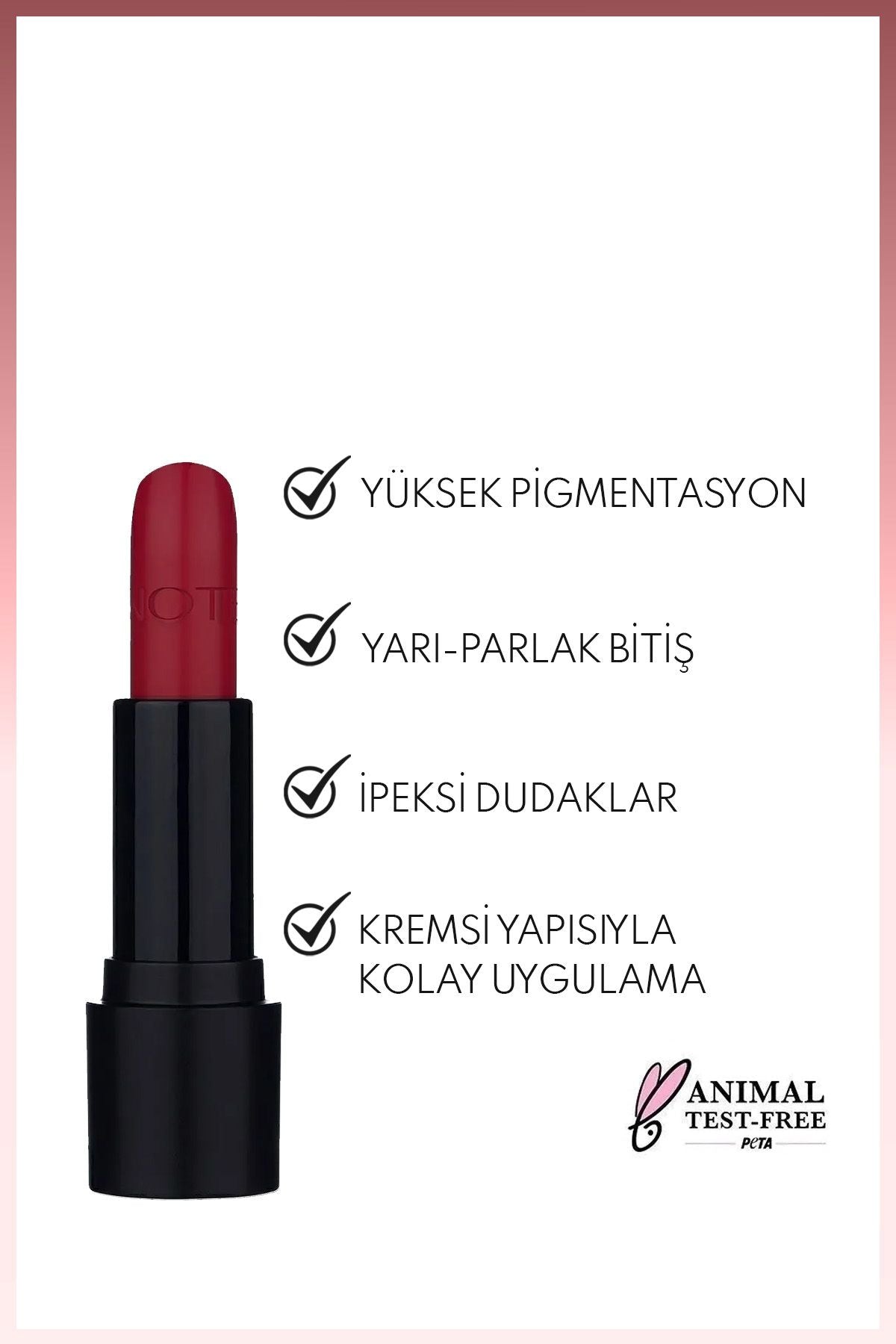 Deep Impact Lipstick Creamy texture semi -bright lipstick 14 Warm Cherry - Red