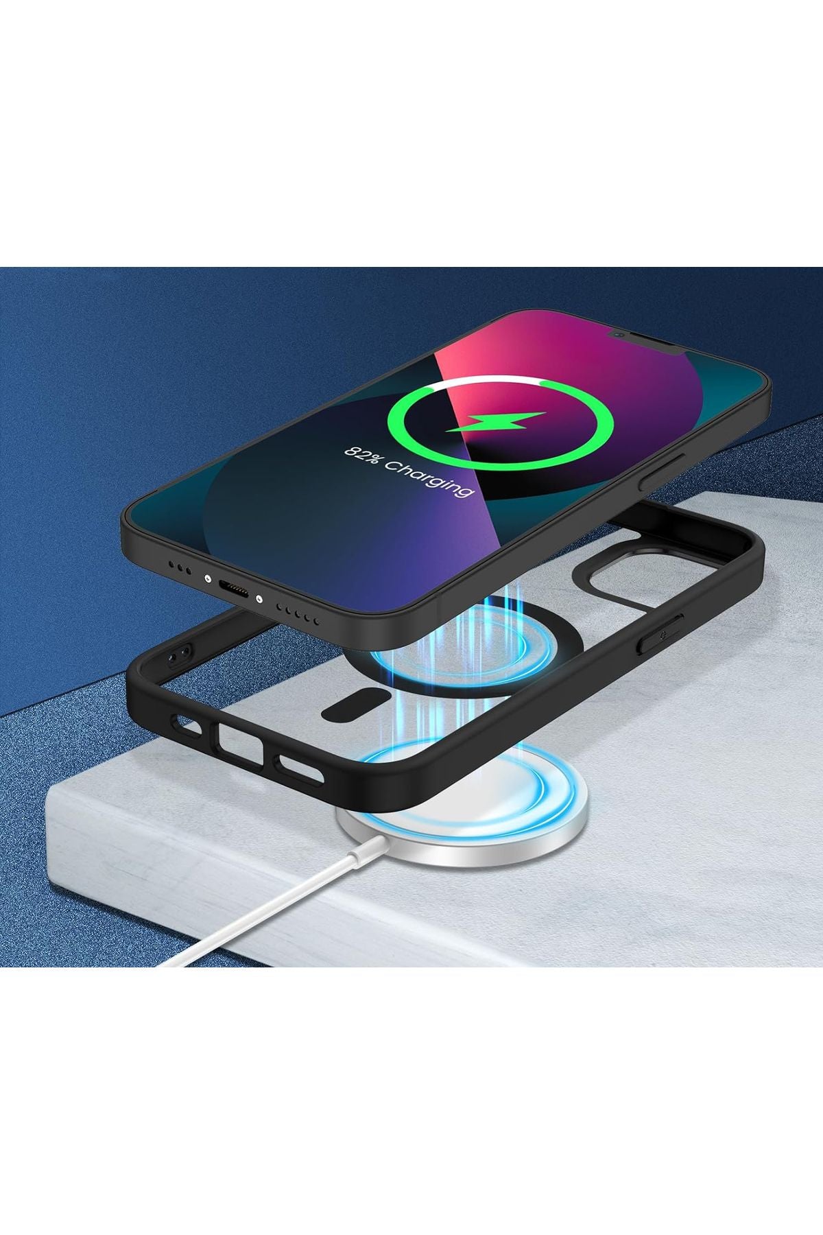 iPhone 13 compatible camera protruding edge with colorful sensitive button Magsafe case