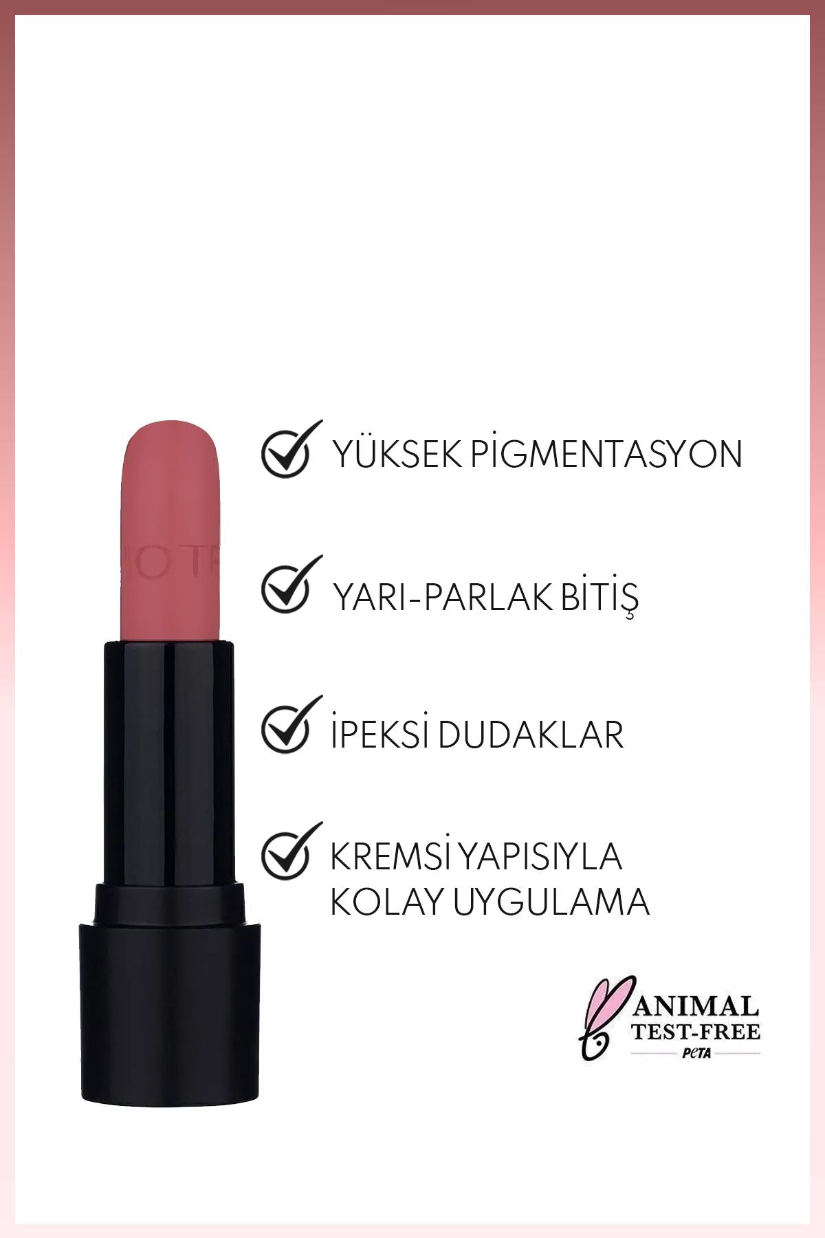 Deep Impact Lipstick Creamy texture semi -bright lipstick 04 terracotta - pink