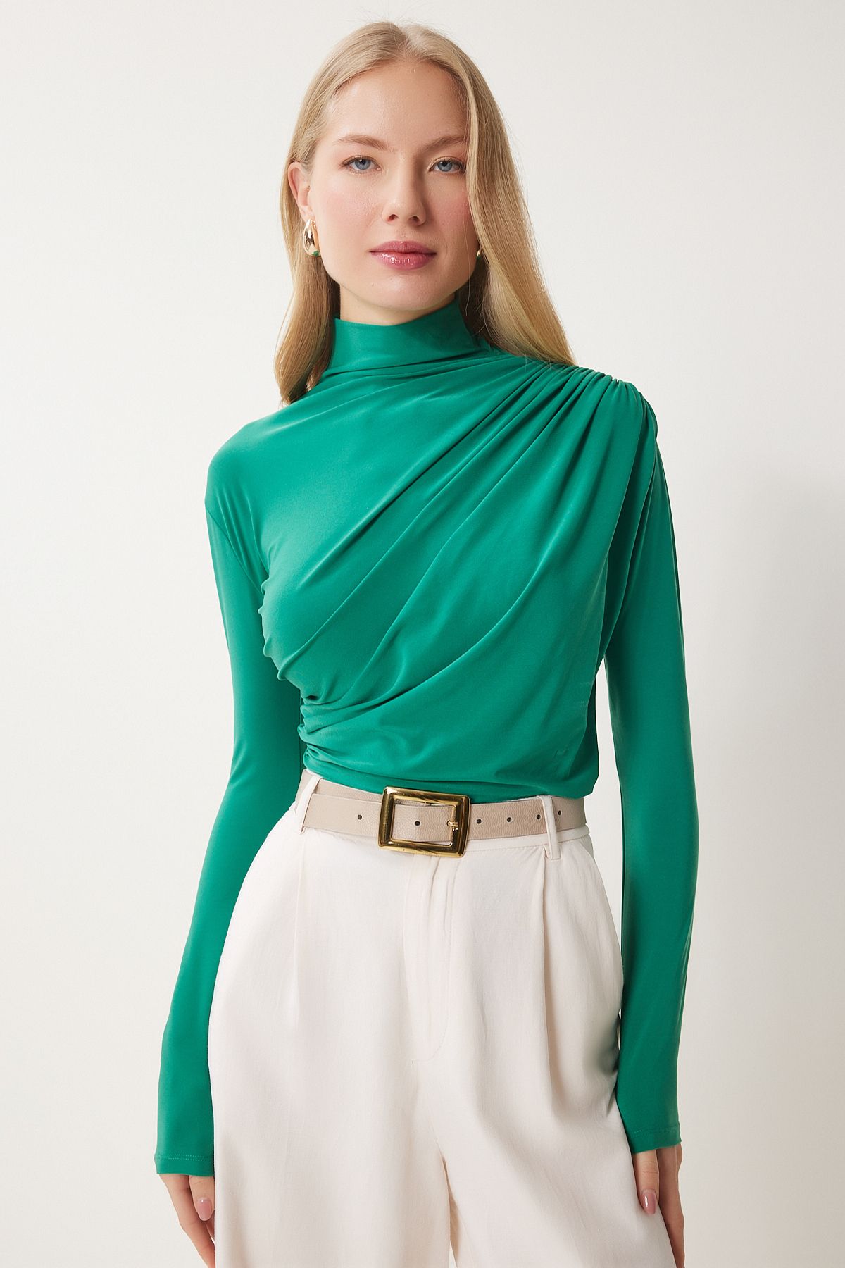 WOMEN'S VIEW GREEN SHIRT DETAILED SED BOOK SANDY BLIP FF00135
