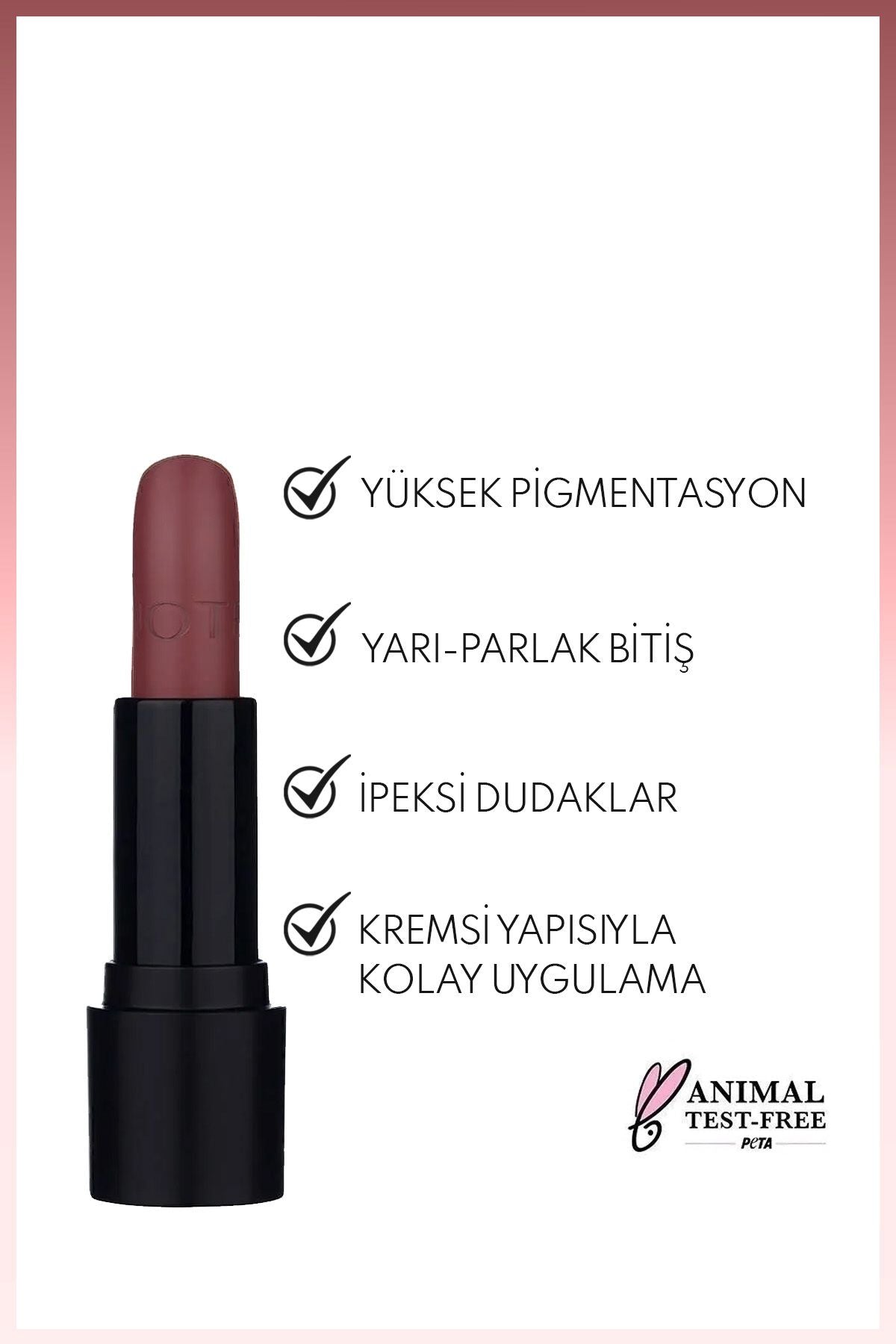 Deep Impact Lipstick Creamy texture semi -bright lipstick 10 Fall in pink - brown