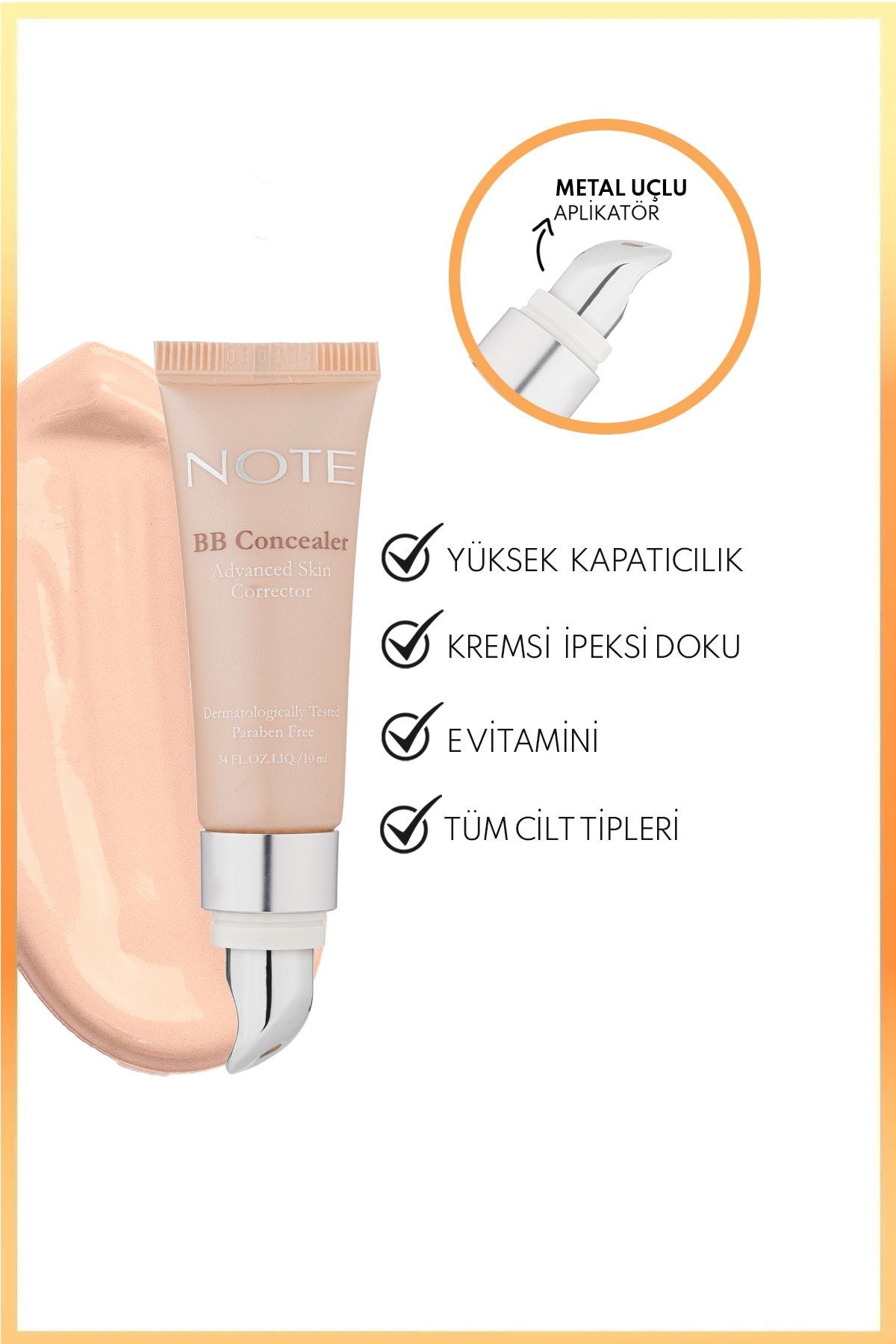 BB Concealer SPF 15 under -eye concealer titled 15 dense concealer metal - 02 medium open