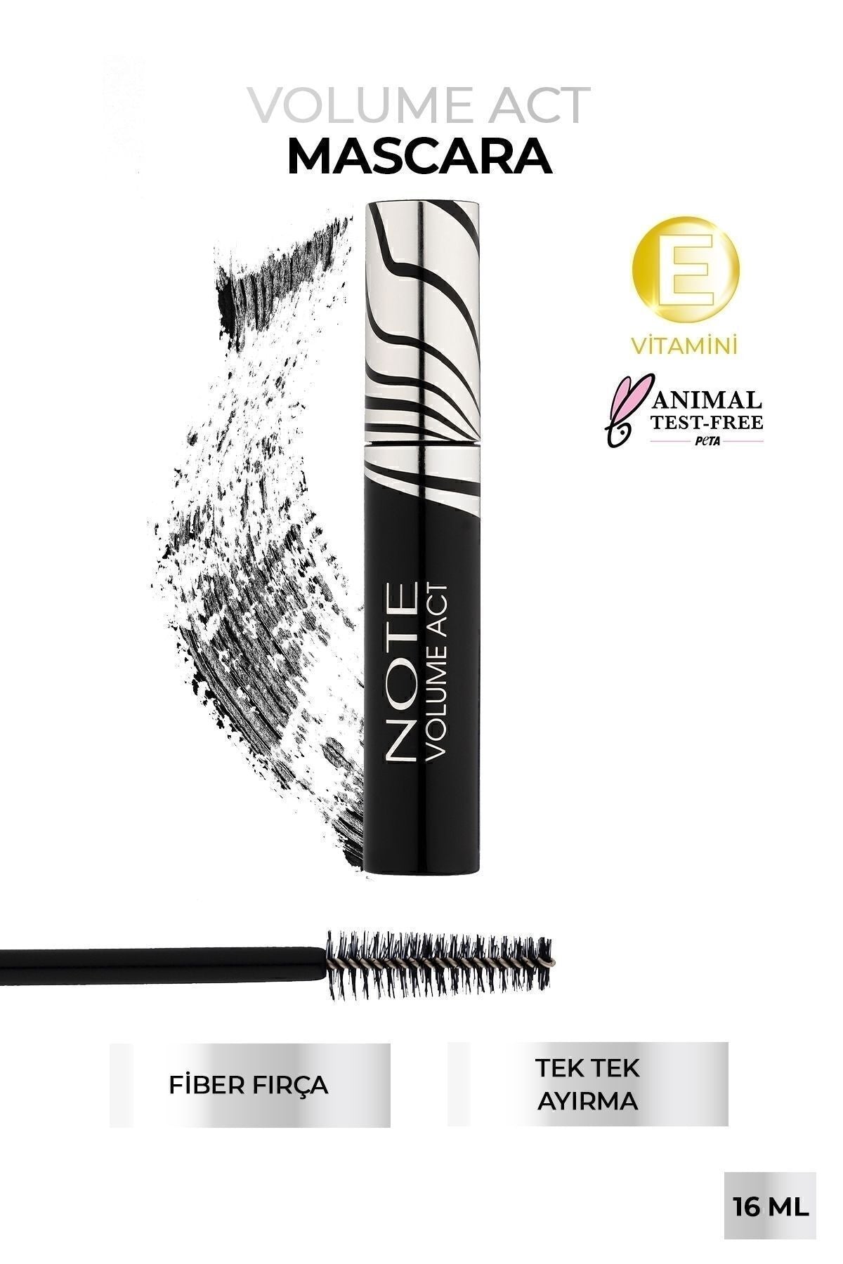 Volume ACT one by one separation and volume effective mascara - black