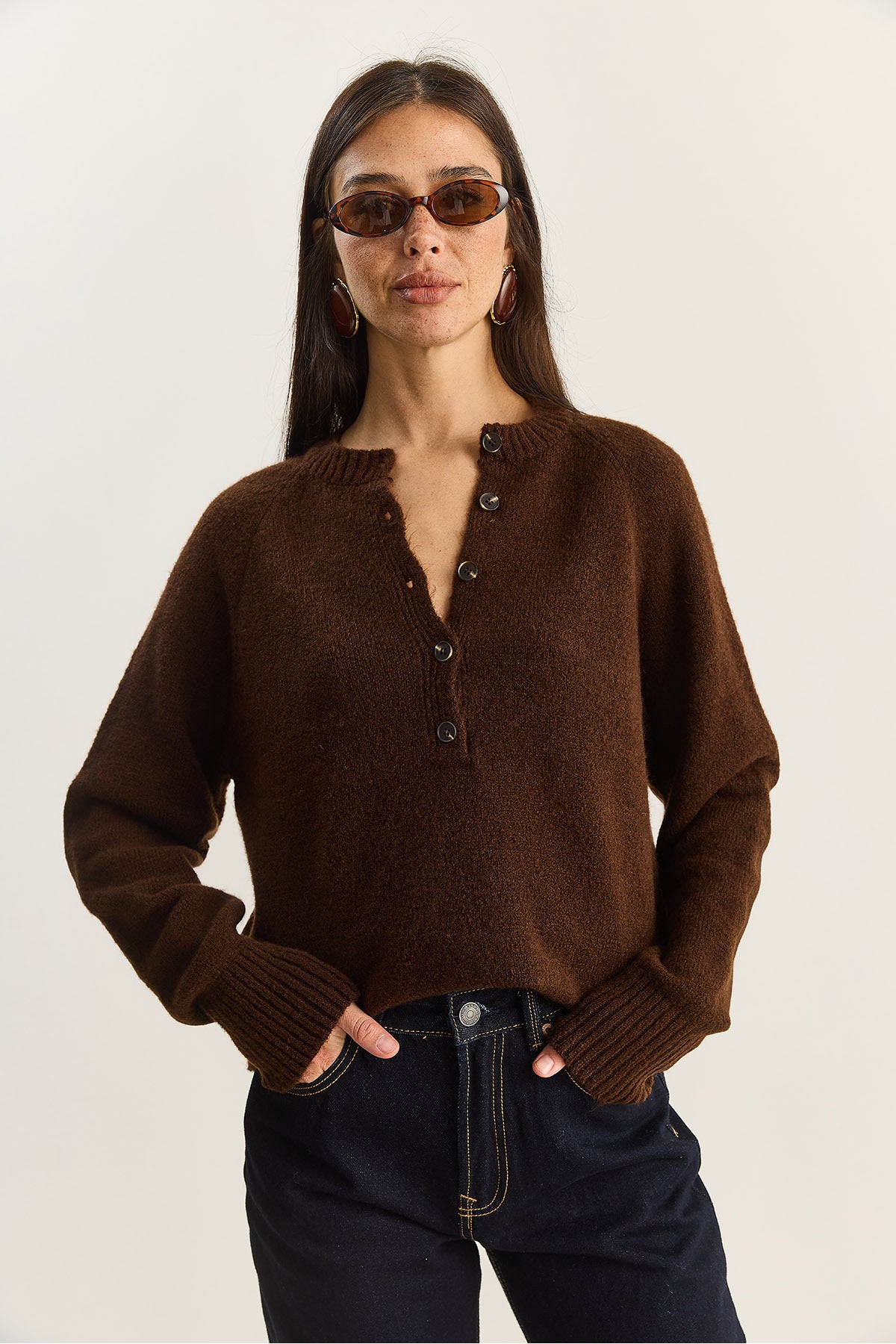 Women's 5 Button Sweater 20251114
