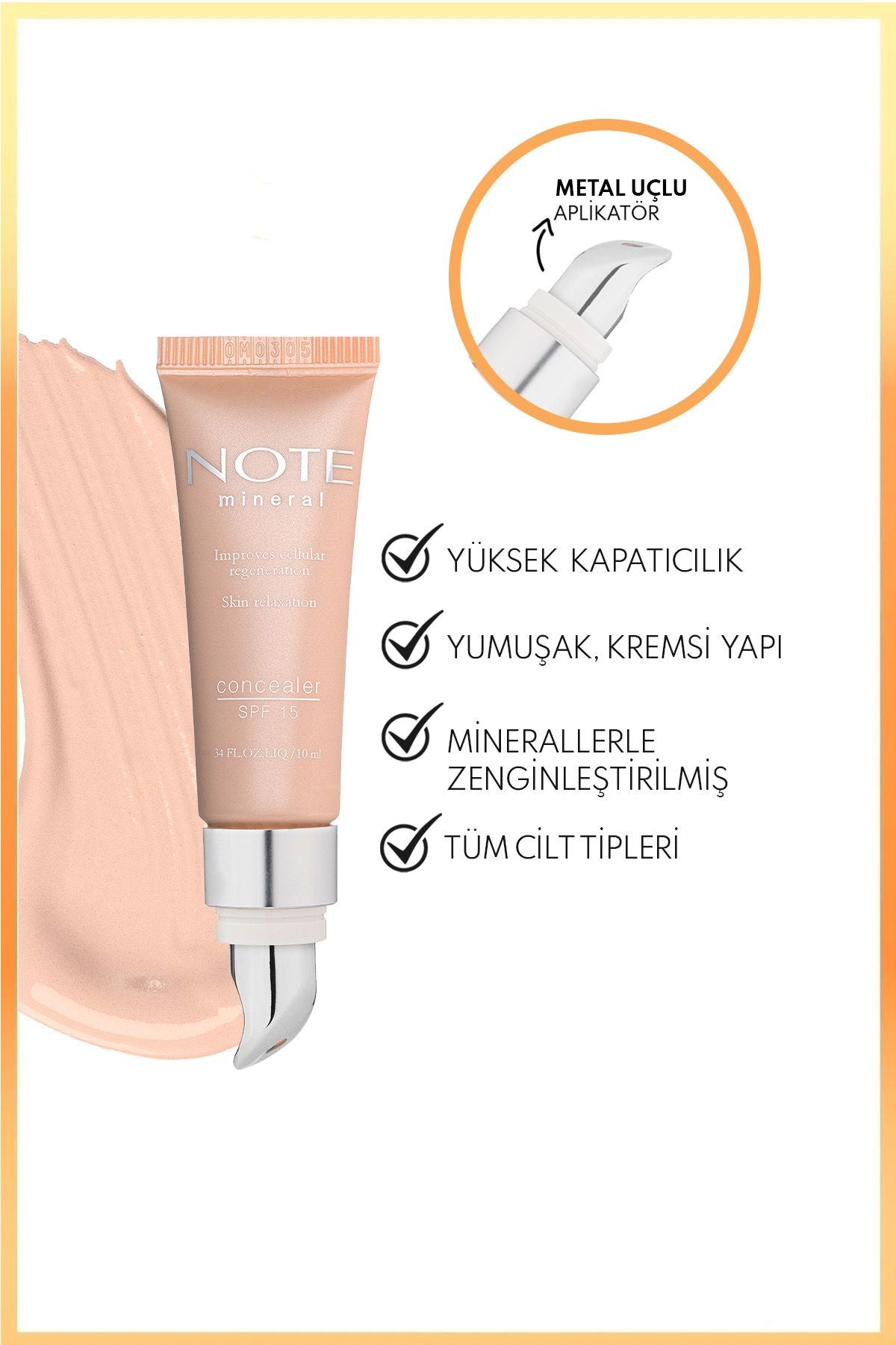 Mineral Concealer SPF 15 Intensive Concealer Metal under eye concealer - 201 open
