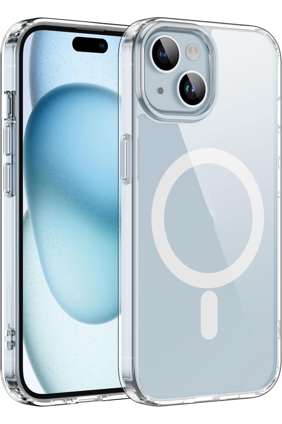 iPhone 15 plus compatible real magsafe featured hard transparent case