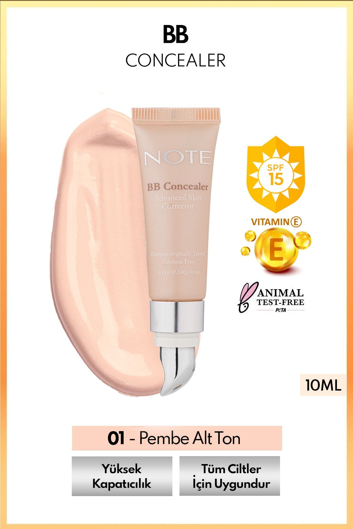 BB Concealer SPF 15 intensive concealer metal headed under eye concealer - 01 Open