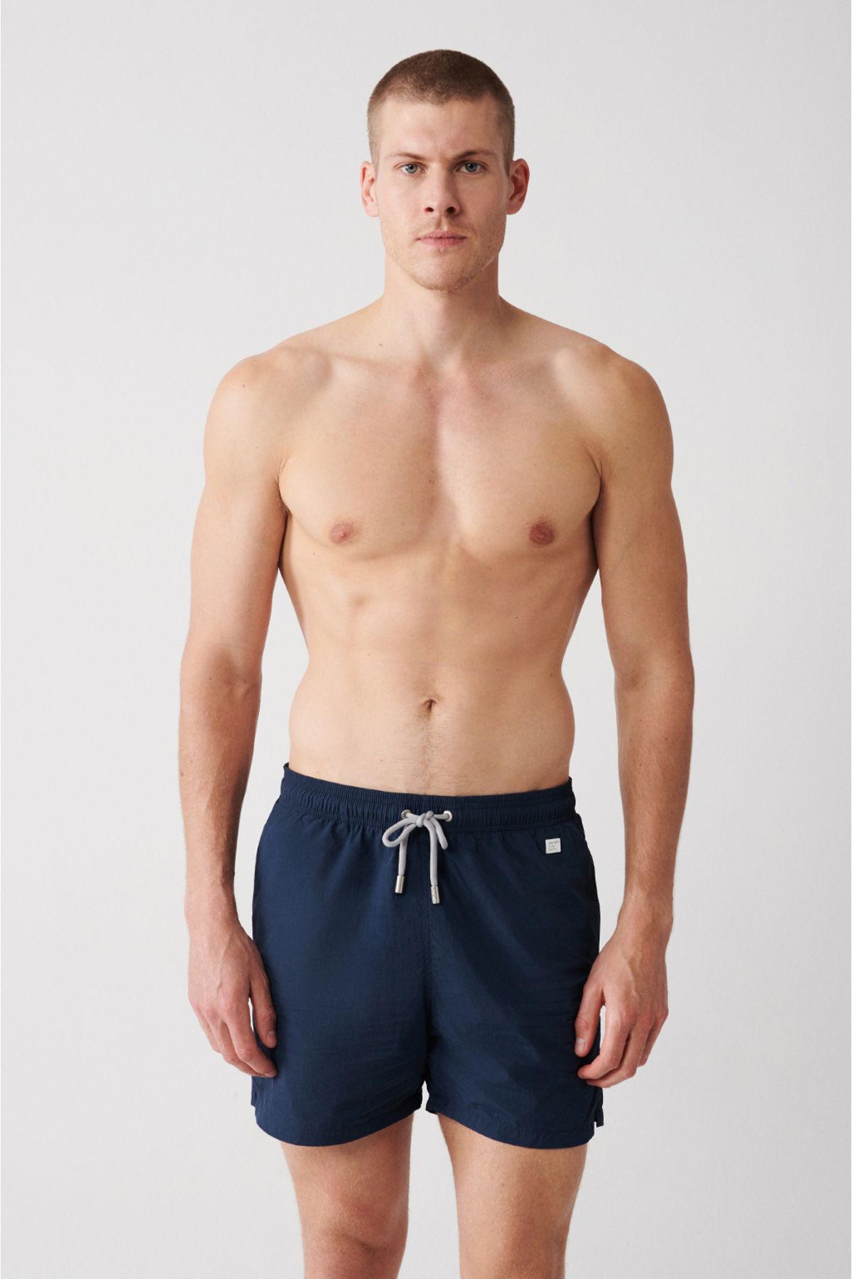 Men's navy blue fast -drying standard size flat special carrying bag swimsuit sea shorts A31y3800