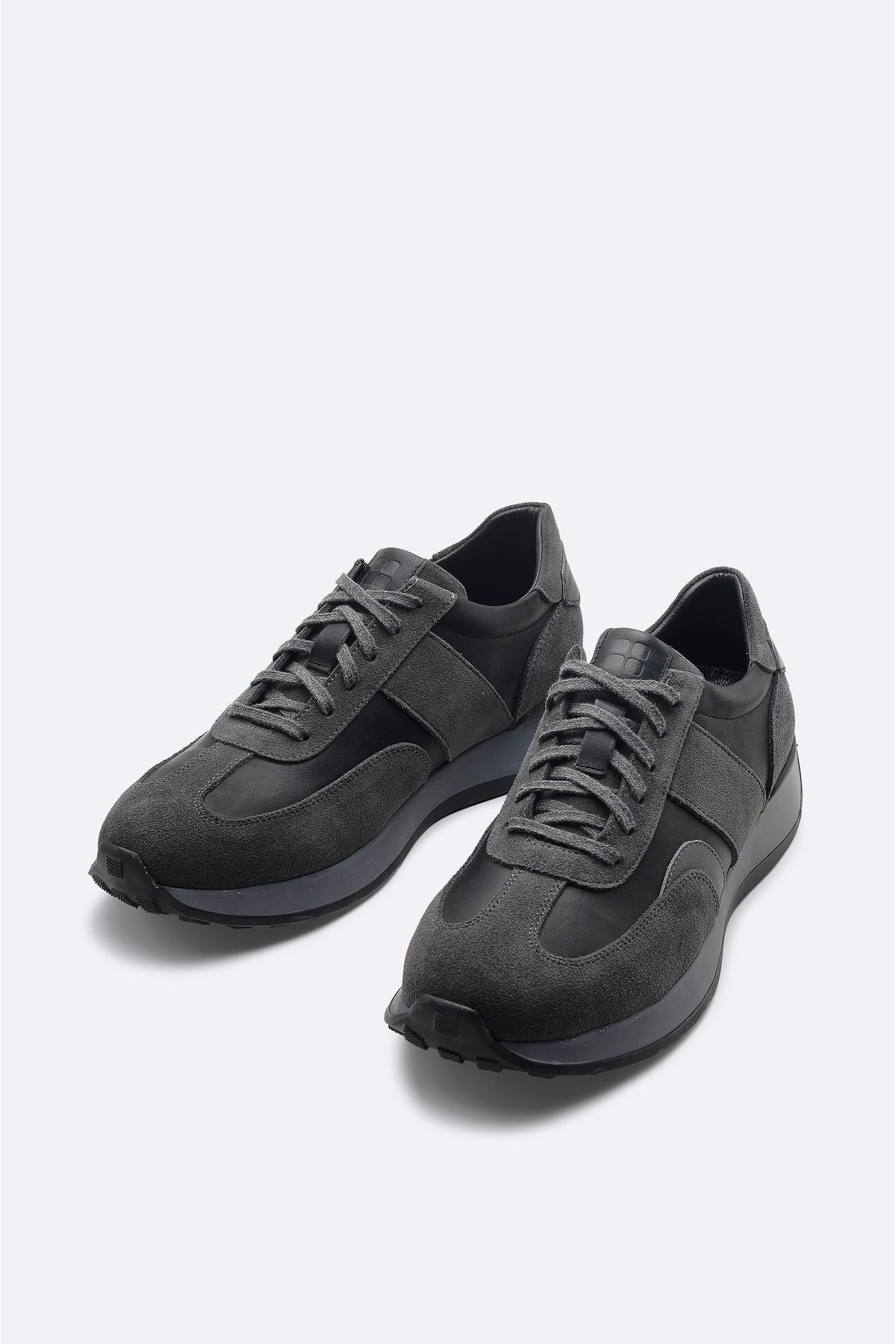 Men's Dark Gray 100 %Leather Parts Flexible Base Casual Shoes A31y8007