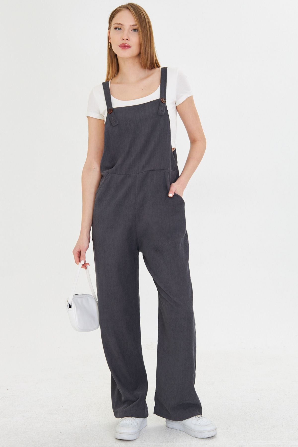 Female Smoked Velvet Pocket Large Flue Gardener with Paçıvan Tulum Arm-25k001036