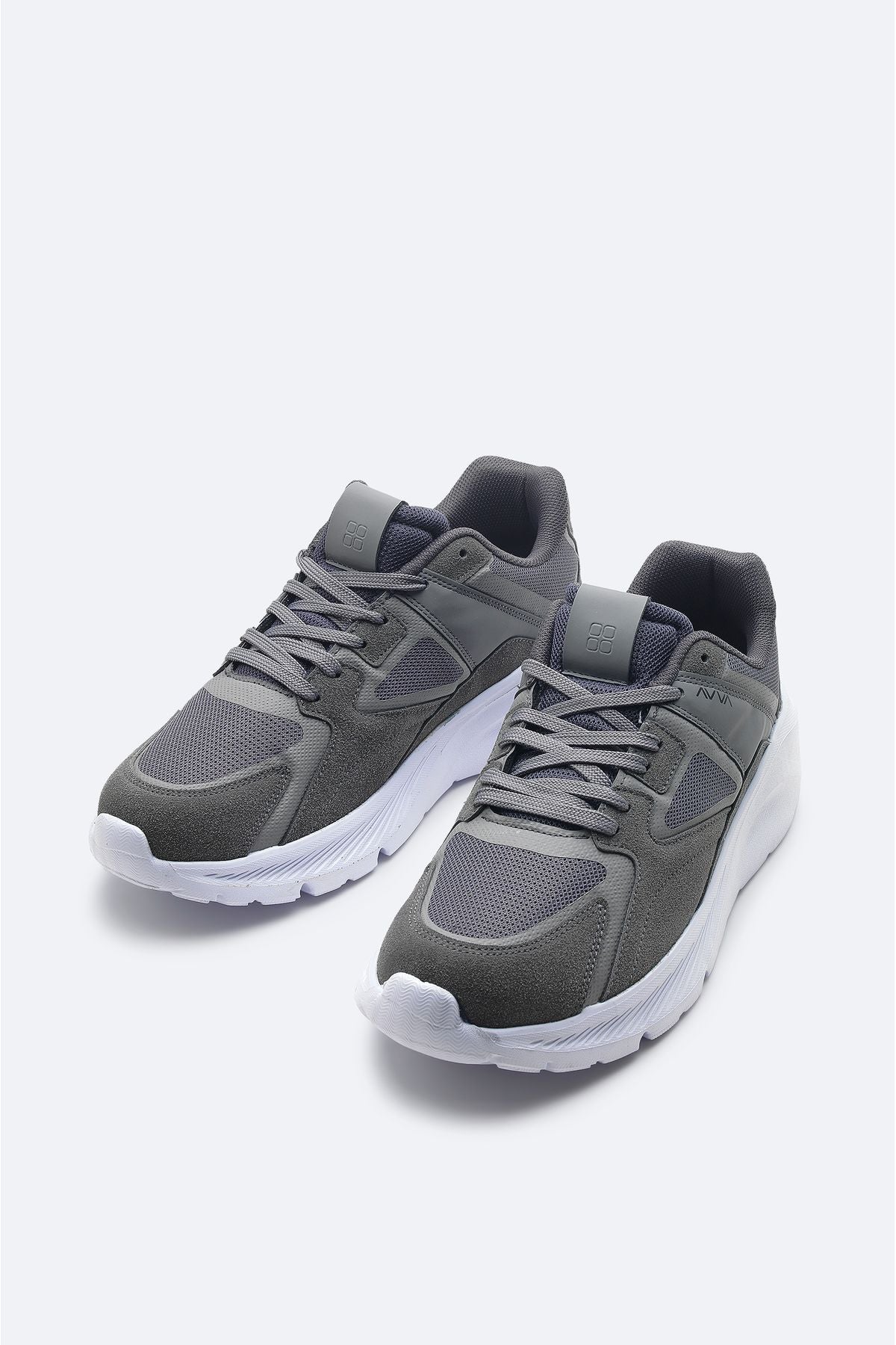 Men's anthracite fragments of flexible thick base casual shoes A31y8026