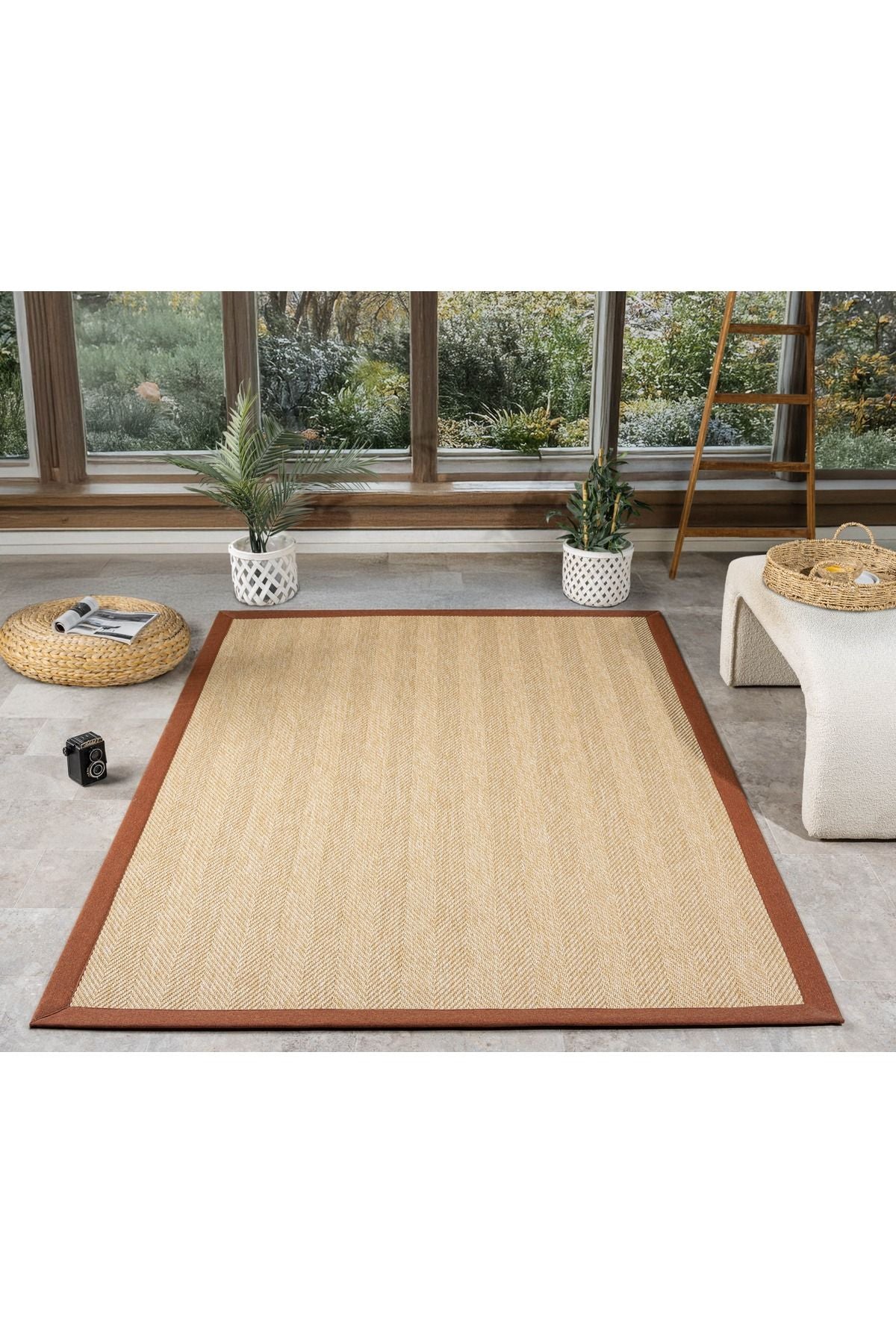 Border Wicker texture Sisal Salon Kitchen Corridor Cutting Running Crossing Machine Carpet