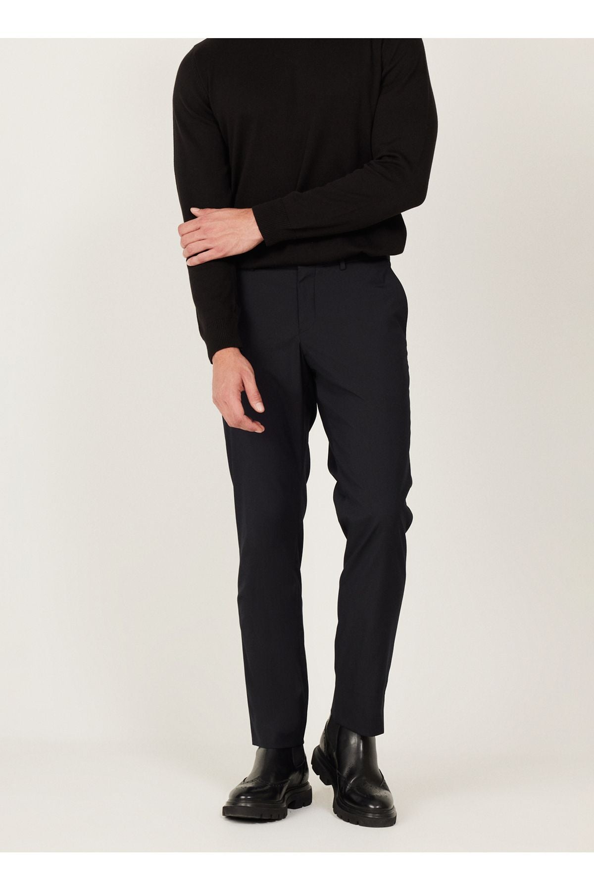 Altınyyıldız Classics Normal Waist Town Paça Slim Fit Black Men's Pants 4a0123200097