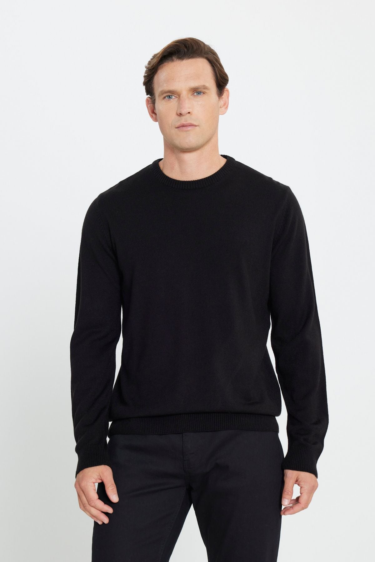 Men's black hair growth anti-pilling standard fit Normal Normal Cut Bicycle Celko Sweater