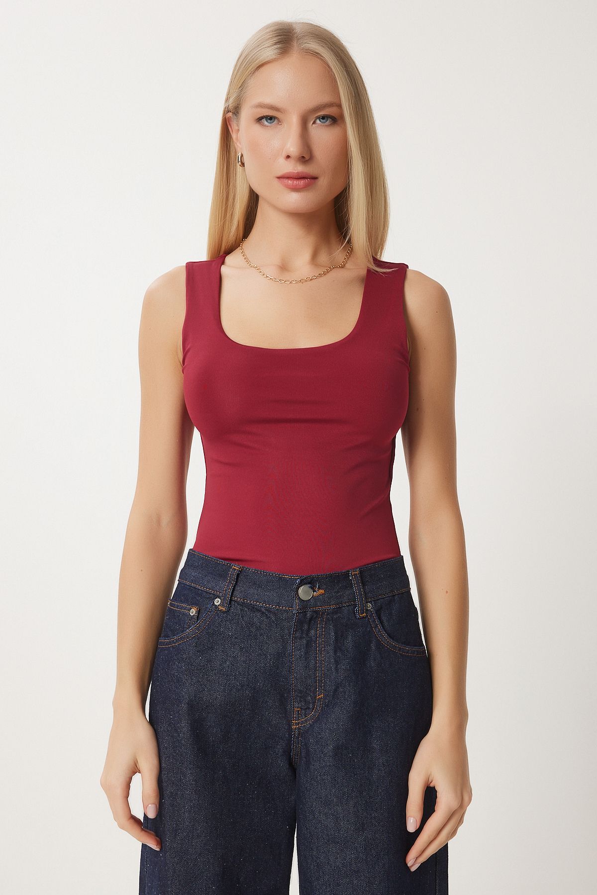 Female Biscuit Bordeaux Sleeveless 2 Pl -Package Sandy Blosis AN00227