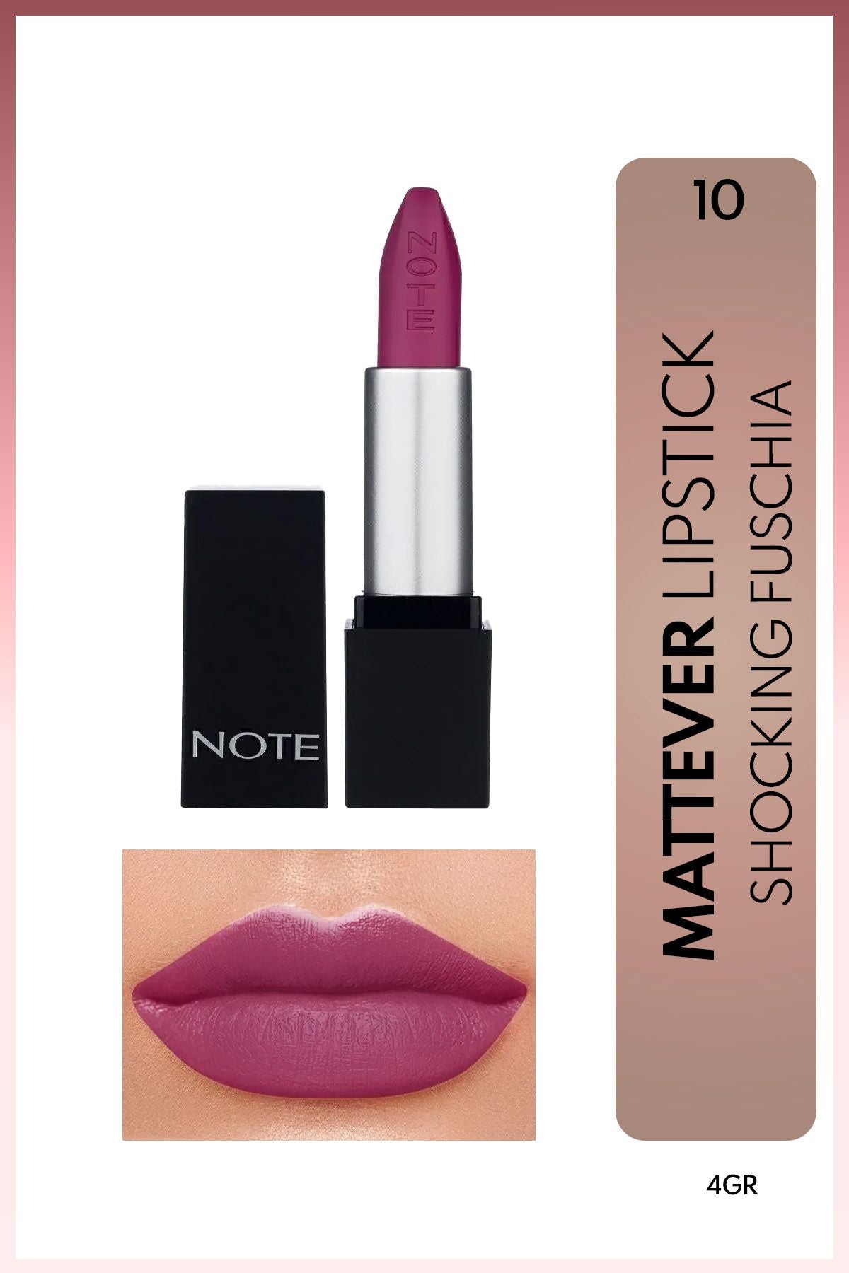 Mattever Lipstick semi -matte satin finish lipstick 10 shocking fuschia - purple