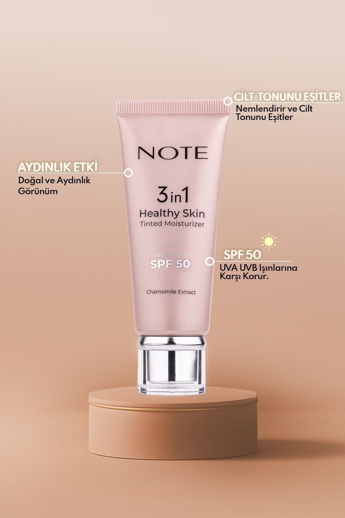 3 in 1 Healthy Skin Tinted Moisturizer SPF 50 Color Tone Equalizer Lighting Cream