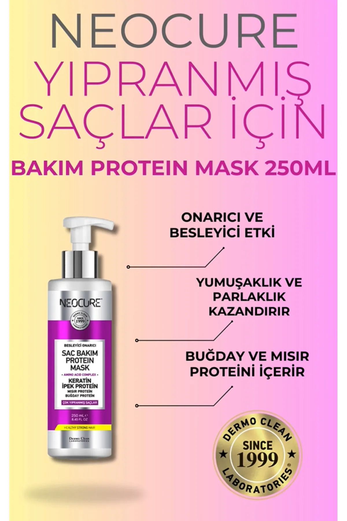Dermo Clean Nutritional Repair Hair Care Protein Mask 250 ml for worn hair