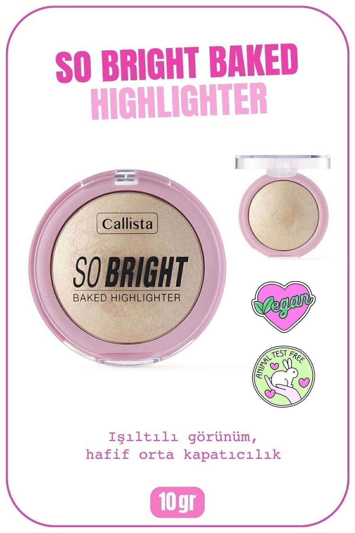 So Bright Baked Highlighter Glittering Baked Powder Lighting - 01 Snowy Light