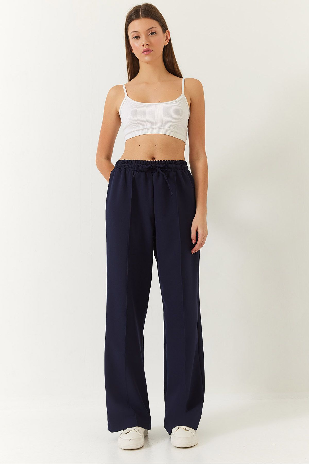 Women's waist tire -binding grass double palazzo pants 4009 60271030