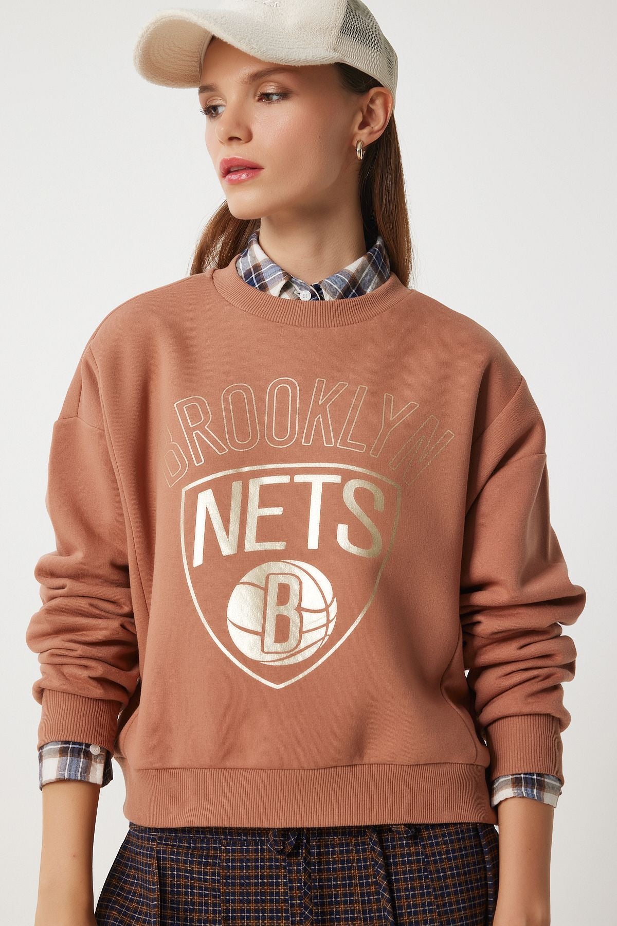 Female mink Lightly Glossy Printed Seasonal Sweatshirt CV00035