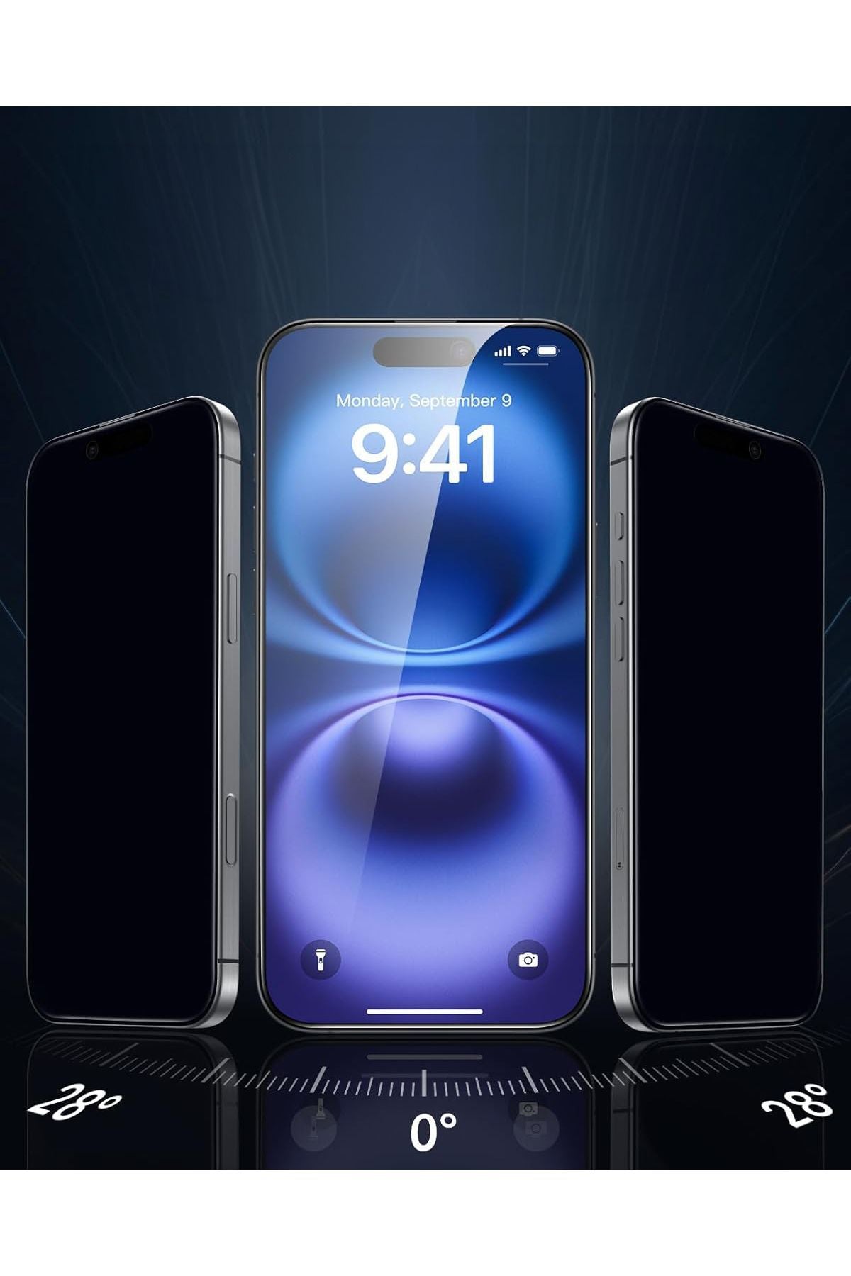 iPhone 16 compatible impacts resistant side looking at the unseen ghost screen saver
