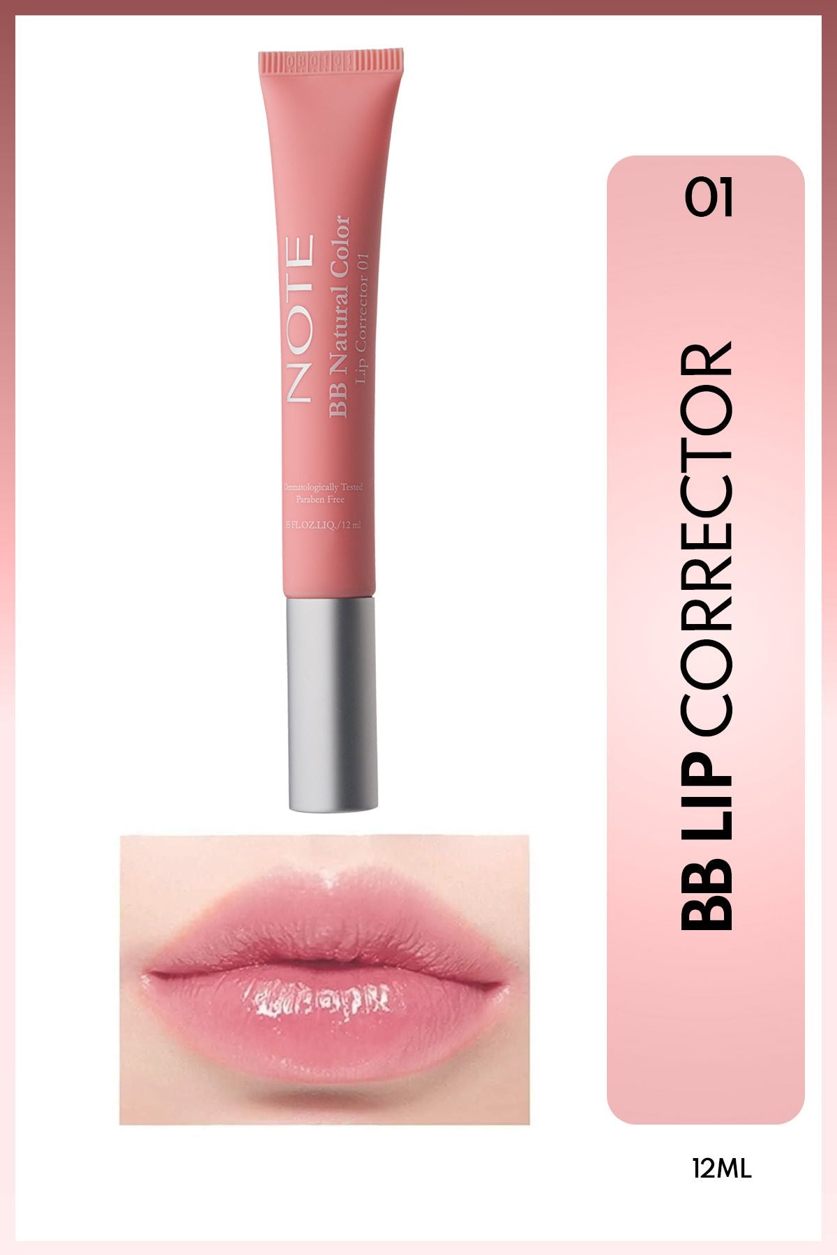 BB Lip Corrector Color Equalizer and Moisturizing Lip Grower - 01 - Pink