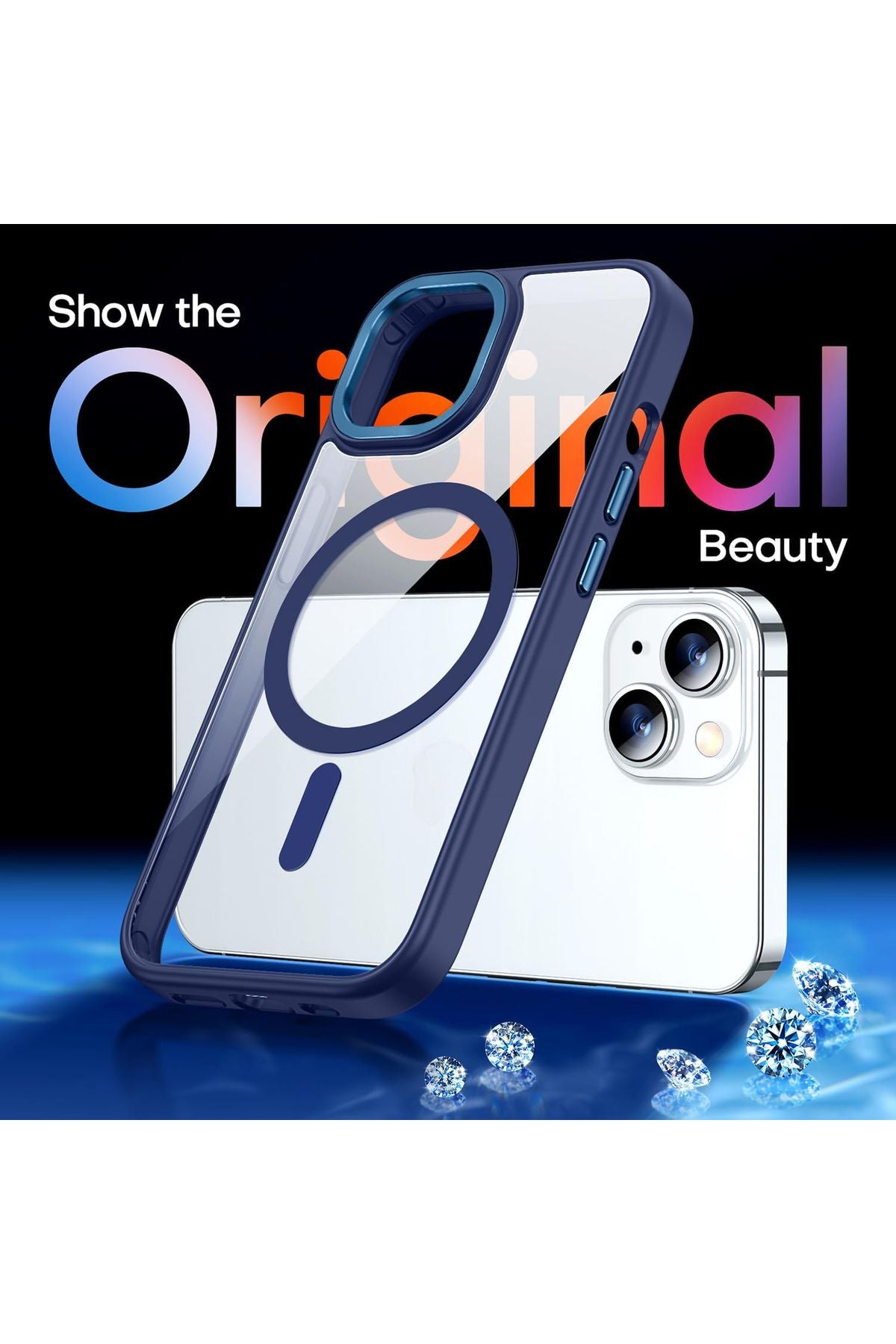 iPhone 15 compatible camera protruding edge with colorful sensitive button Magsafe case