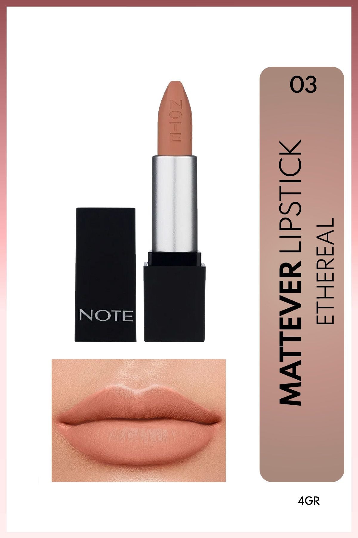 Mattever Lipstick semi -matte satin finish lipstick 03 Ethereal - Open Nude
